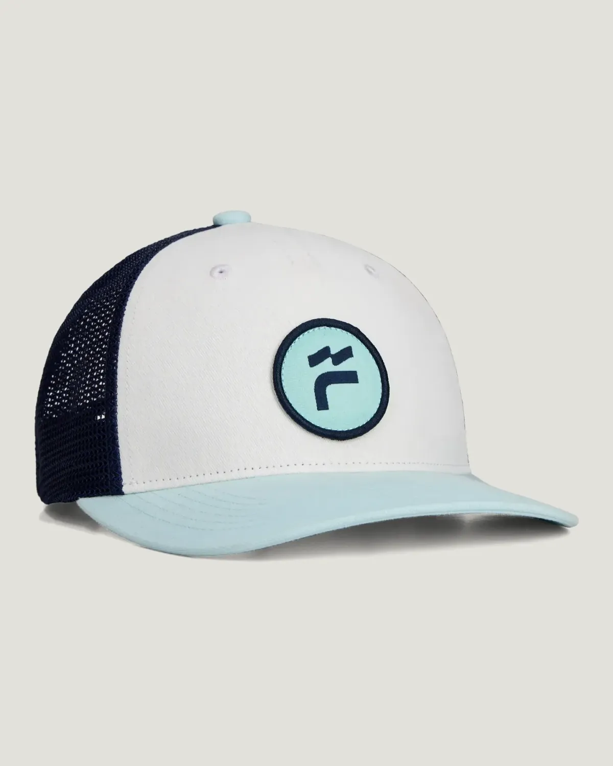Free Fly Youth Brand Flag Trucker Hat- Bright White-OS