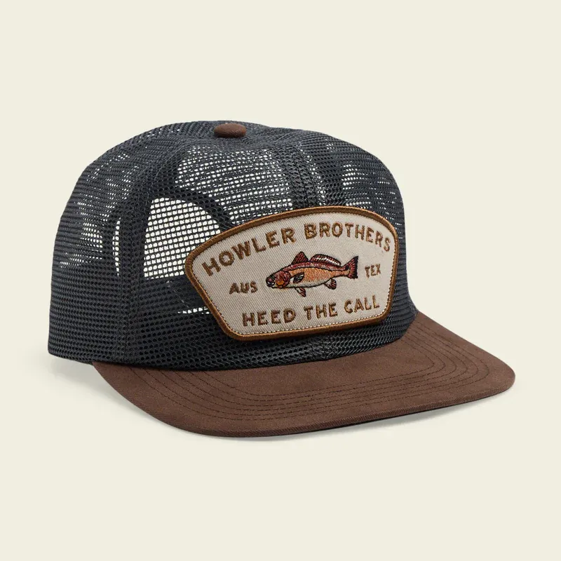 Howler Unstructured Snapback Hats: Feedstore: Redfish: Brown/Grey