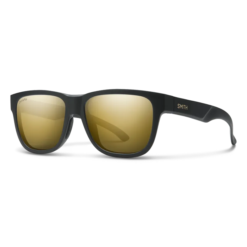 Smith Lowdown Slim 2 Matte Black Gold | ChromaPop Polarized Black Gold Mirror