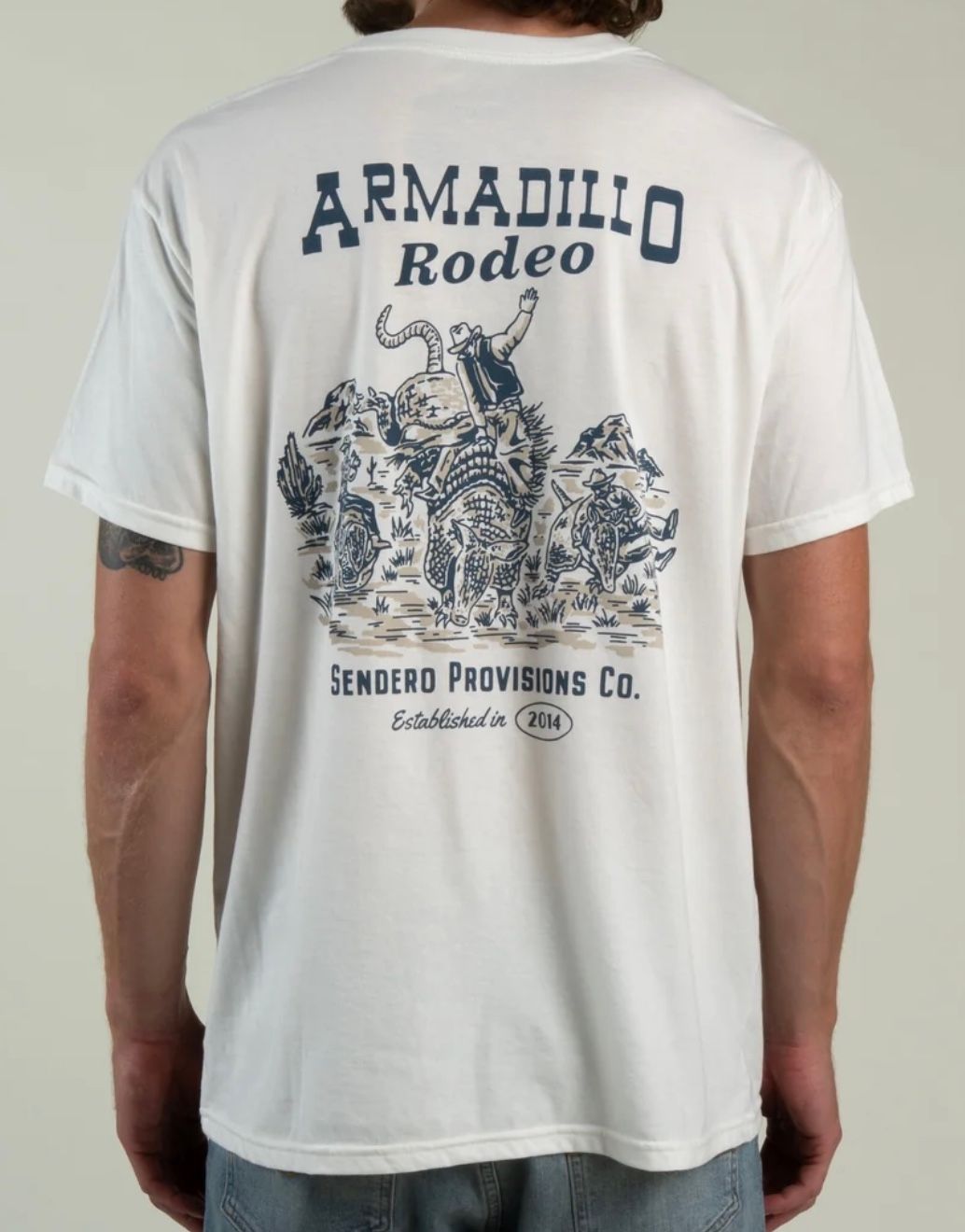 Sendero Armadillo Rodeo T-Shirt - Vintage White