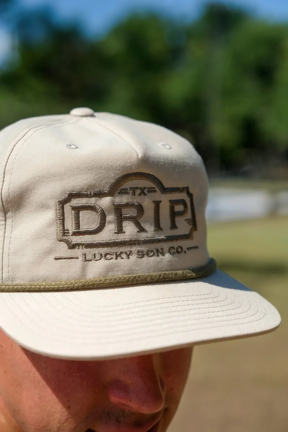 Lucky Son Co Drip Rope Hat Tan &amp; Olive