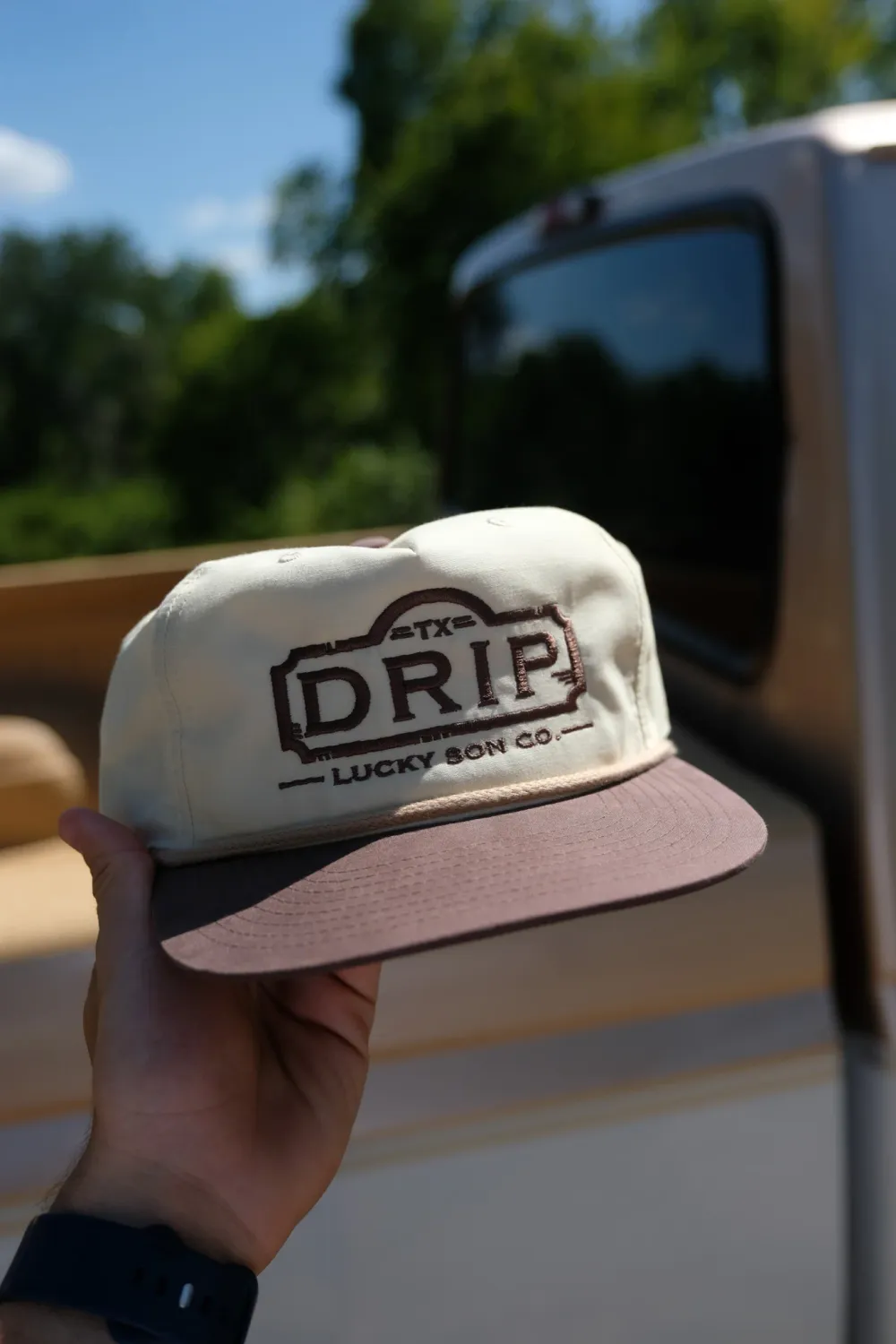 Lucky Son Co Drip Rope Hat Tan &amp; Brown
