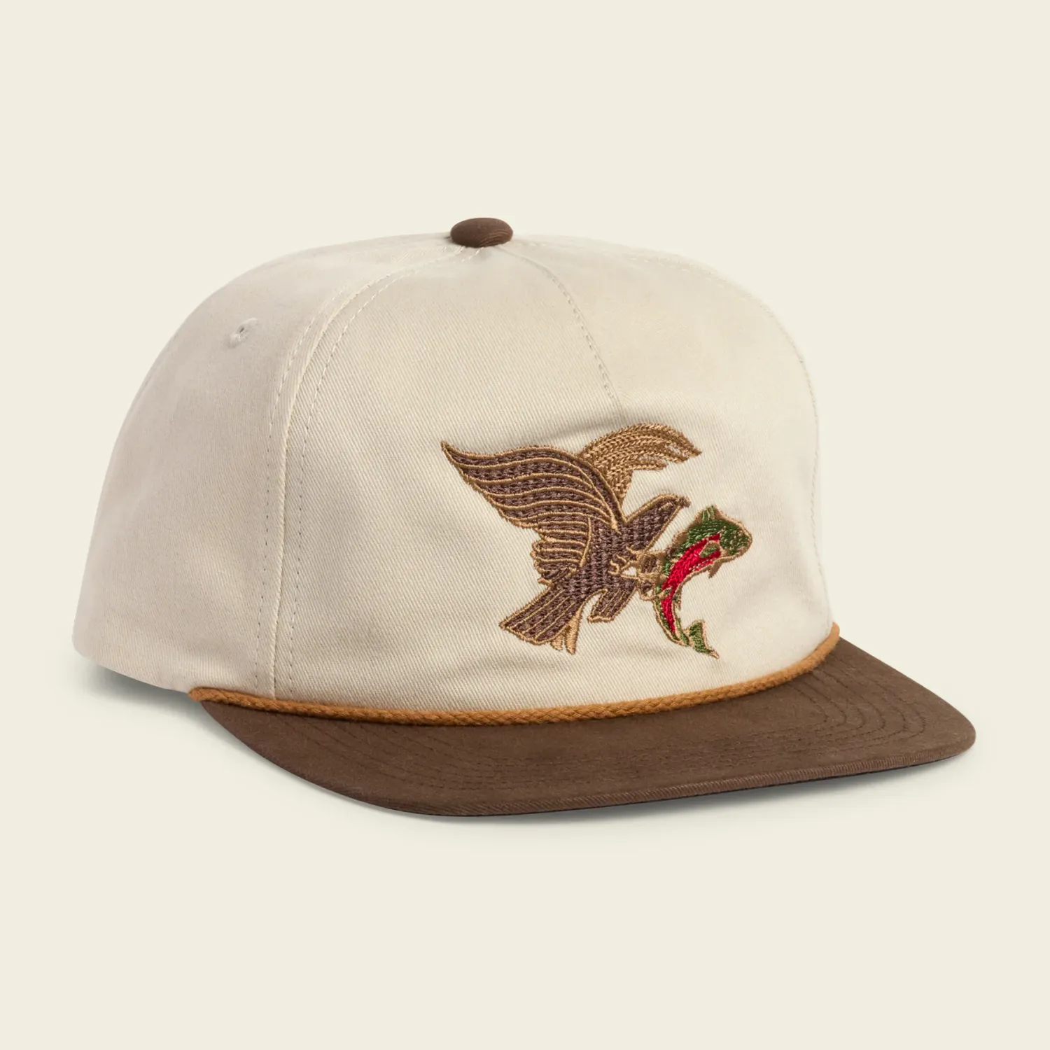 Howler Unstructured Snapback Hats: Osprey Prey: Stone/Brown