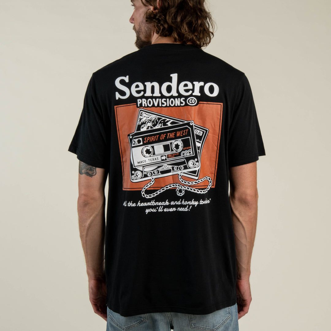 Sendero Cassette Tape T-Shirt Black
