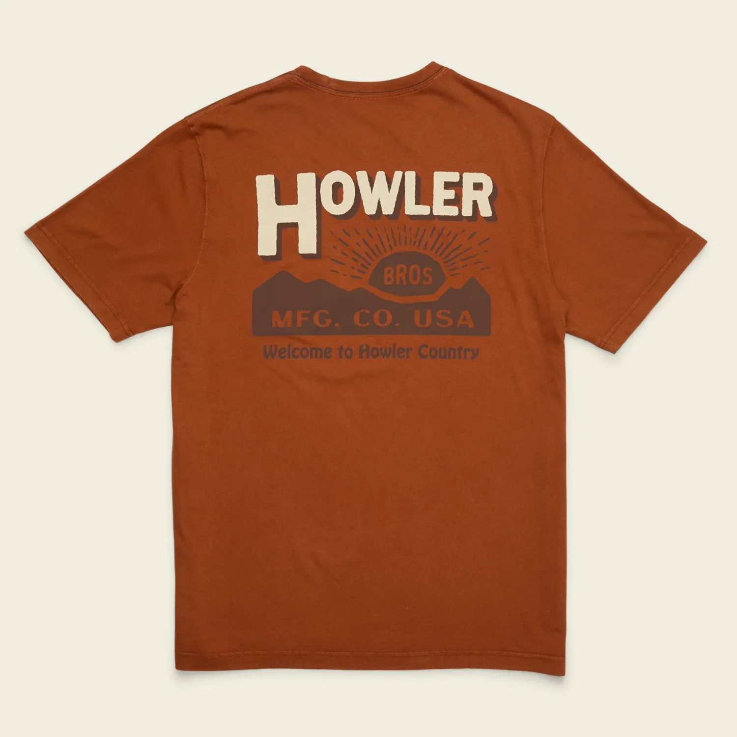 Howler Cotton Pocket T-Shirt- HB Mfg Co.: Caramel
