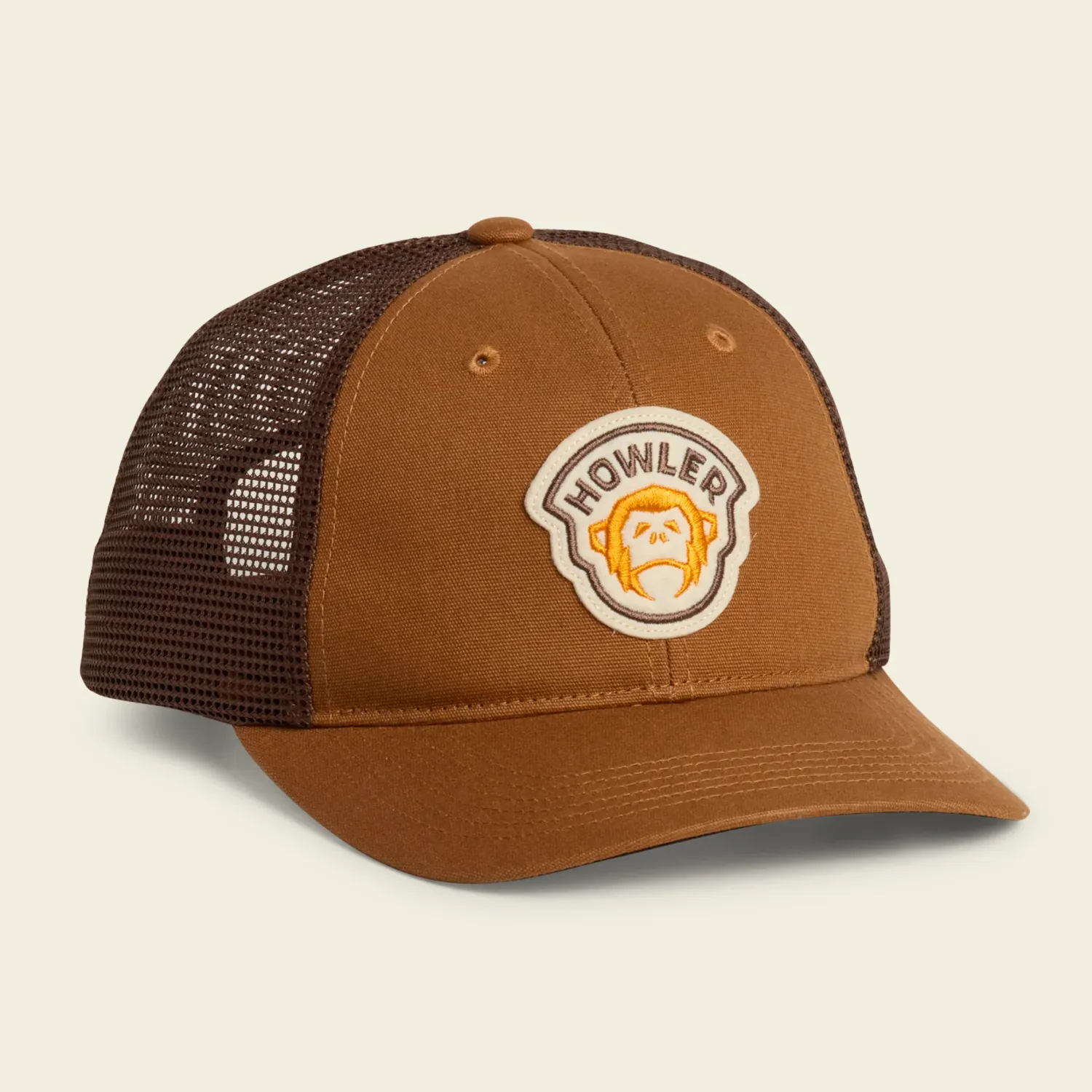 Howler Standard Hat: El Mono Badge: Duck Brown
