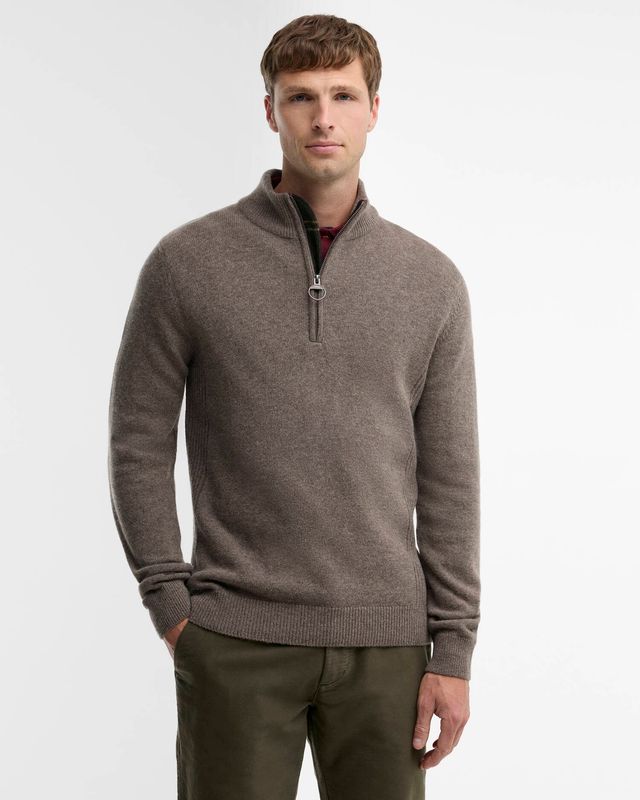 Barbour Men's Holden Half Zip-Military Marl