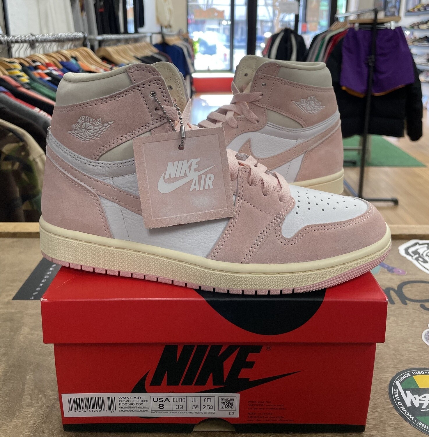 DS Jordan 1 High Washed Pink 8W