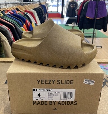 Pre Owned Adidas Yeezy Slide Ochre Size 4