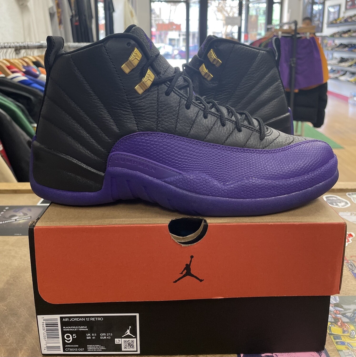 Pre Owned Jordan 12 Retro Field Purple Size 9.5