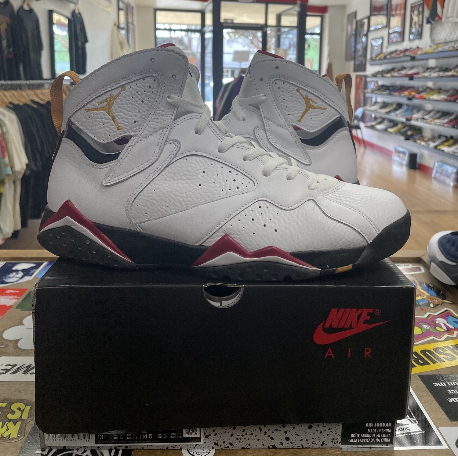 Pre Owned Jordan 7 Retro Cardinal (2022) Size 13
