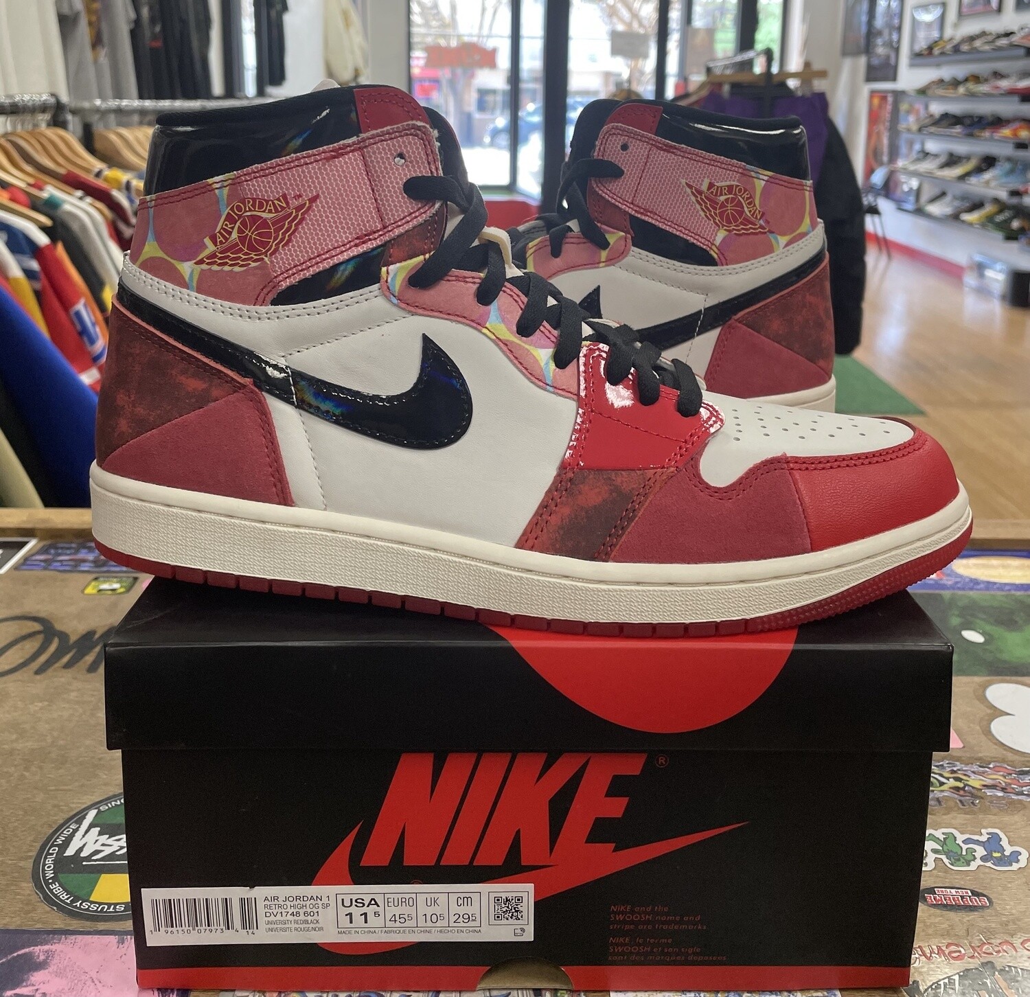 Pre Owned Jordan 1 Retro High OG Across the Spider Verse Size 11.5