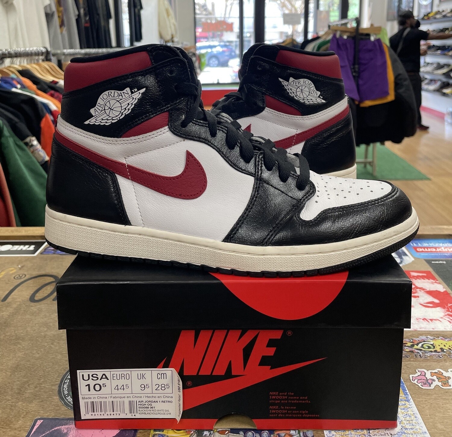 Pre Owned Jordan 1 Gym Red Size 10.5