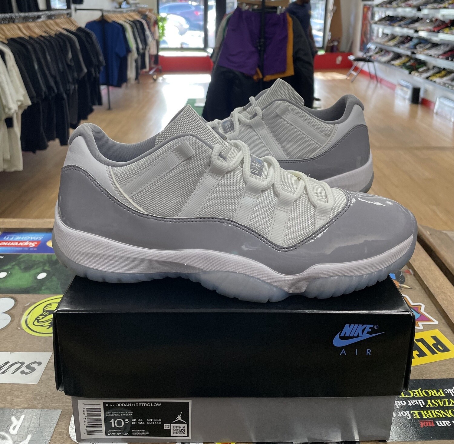 Pre Owned Jordan 11 Low Cement Grey Size 10.5