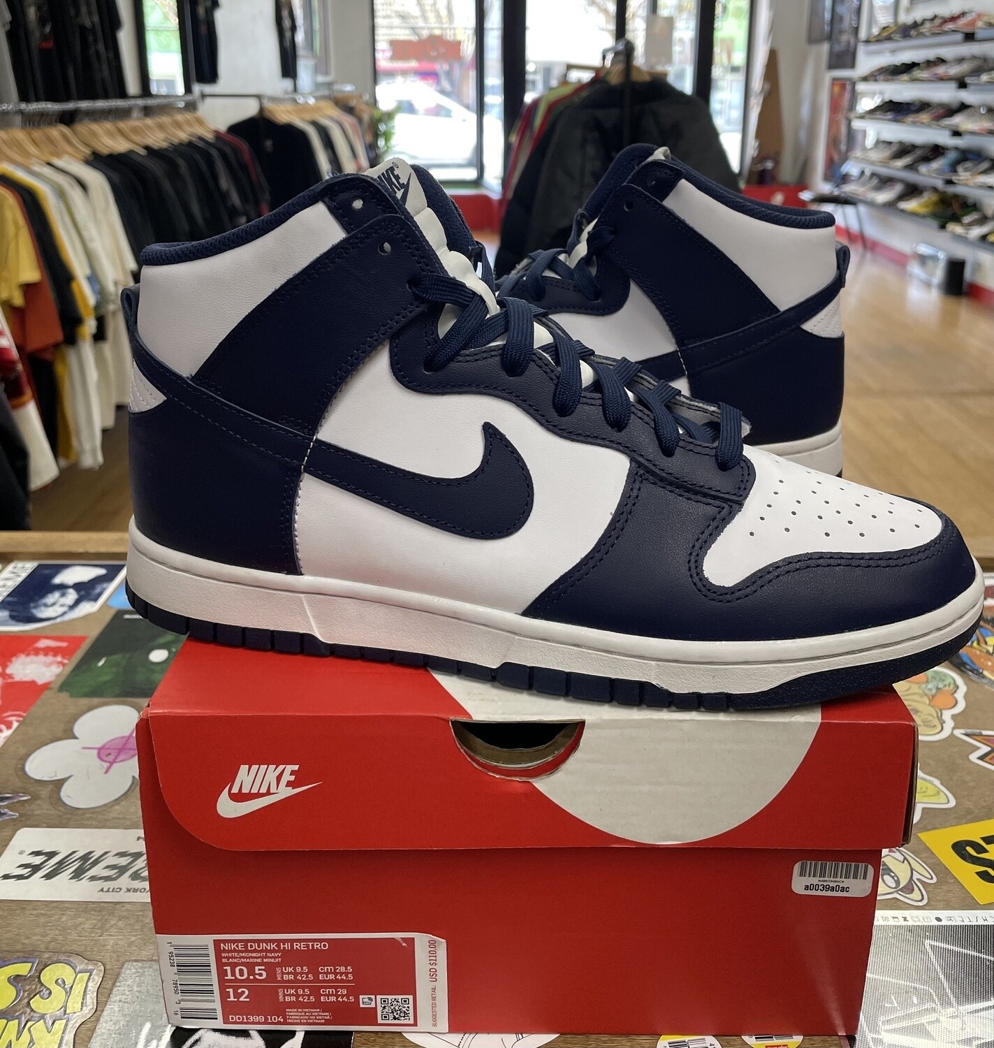 Pre Owned Midnight Navy Dunk High Size 10.5