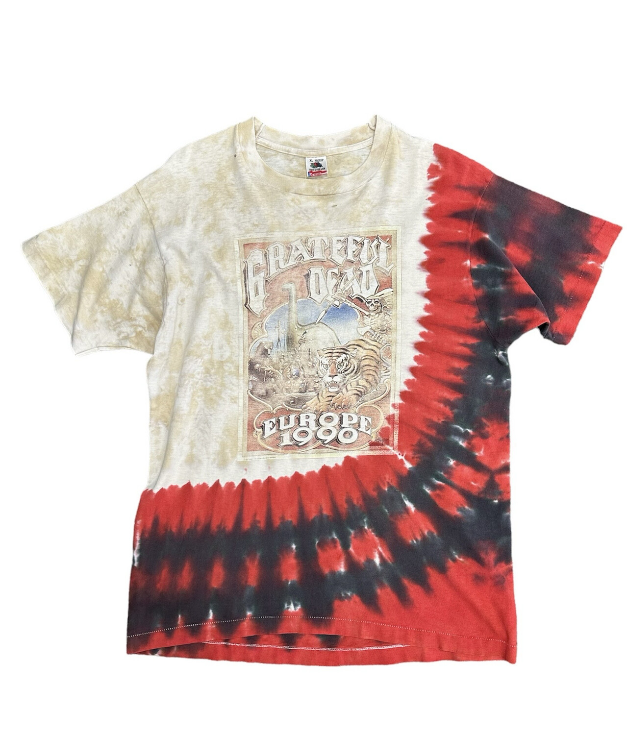 Vtg 1990 Grateful Dead Europe T Shirt Size XL