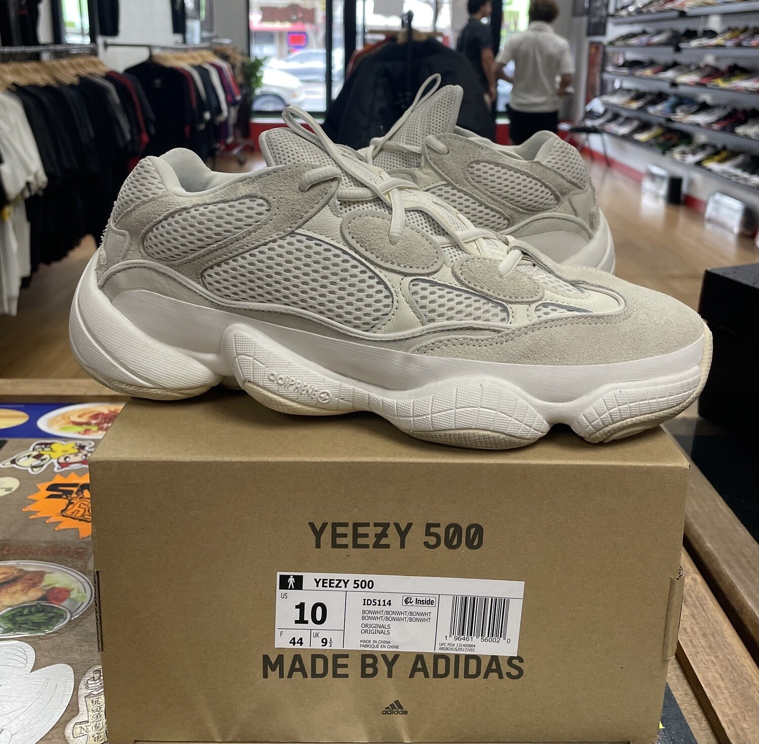 Pre Owned Yeezy 500 Bone White Size 10