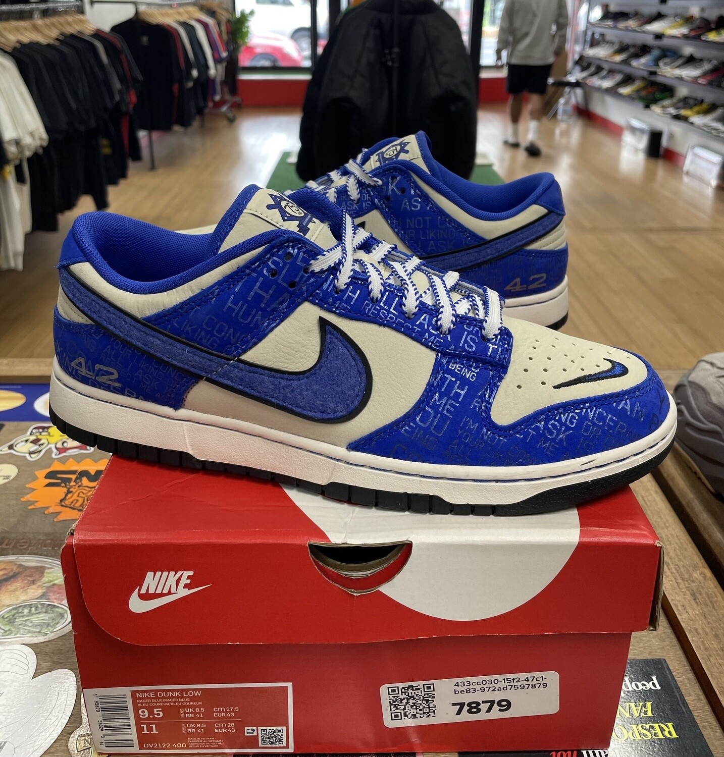 Pre Owned Nike Dunk Low Jackie Robinson Size 9.5
