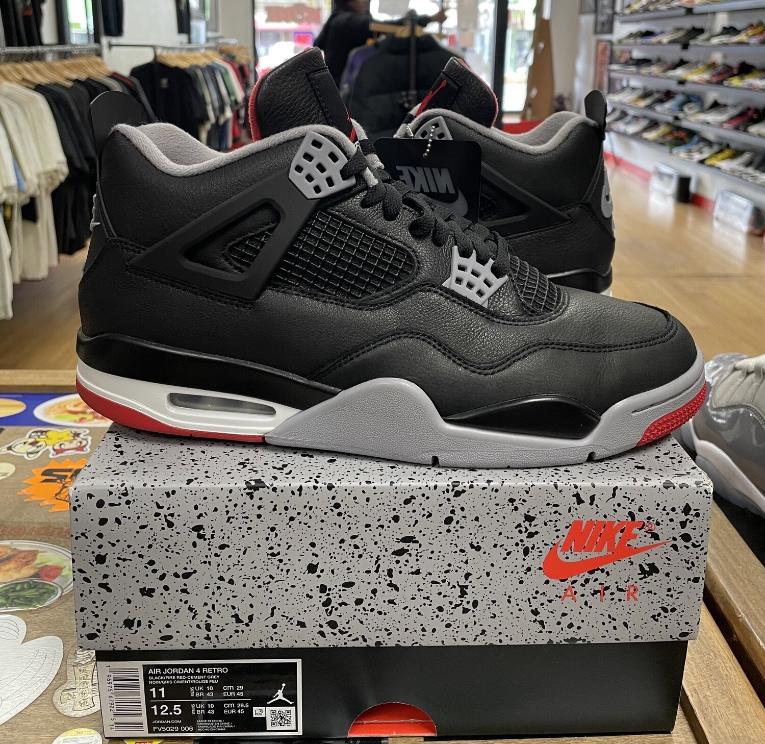 Pre Owned Jordan 4 Bred Reimagined Size 11