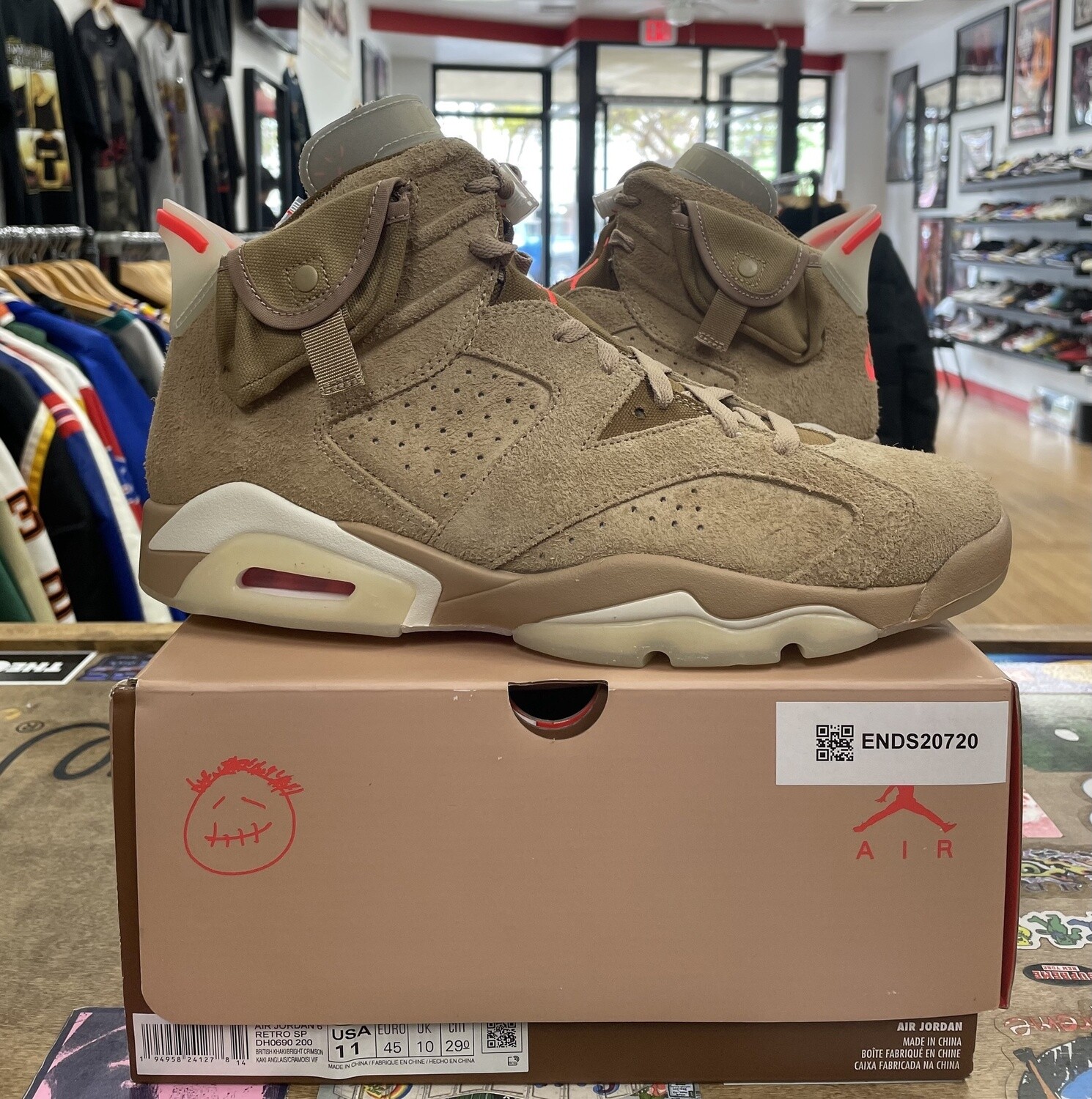 DS Jordan 6 Retro Travis Scott British Khaki Size 11
