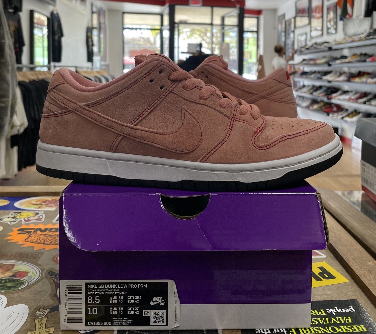 Pre Owned Nike SB Dunk Low Pink Pig Size  8.5