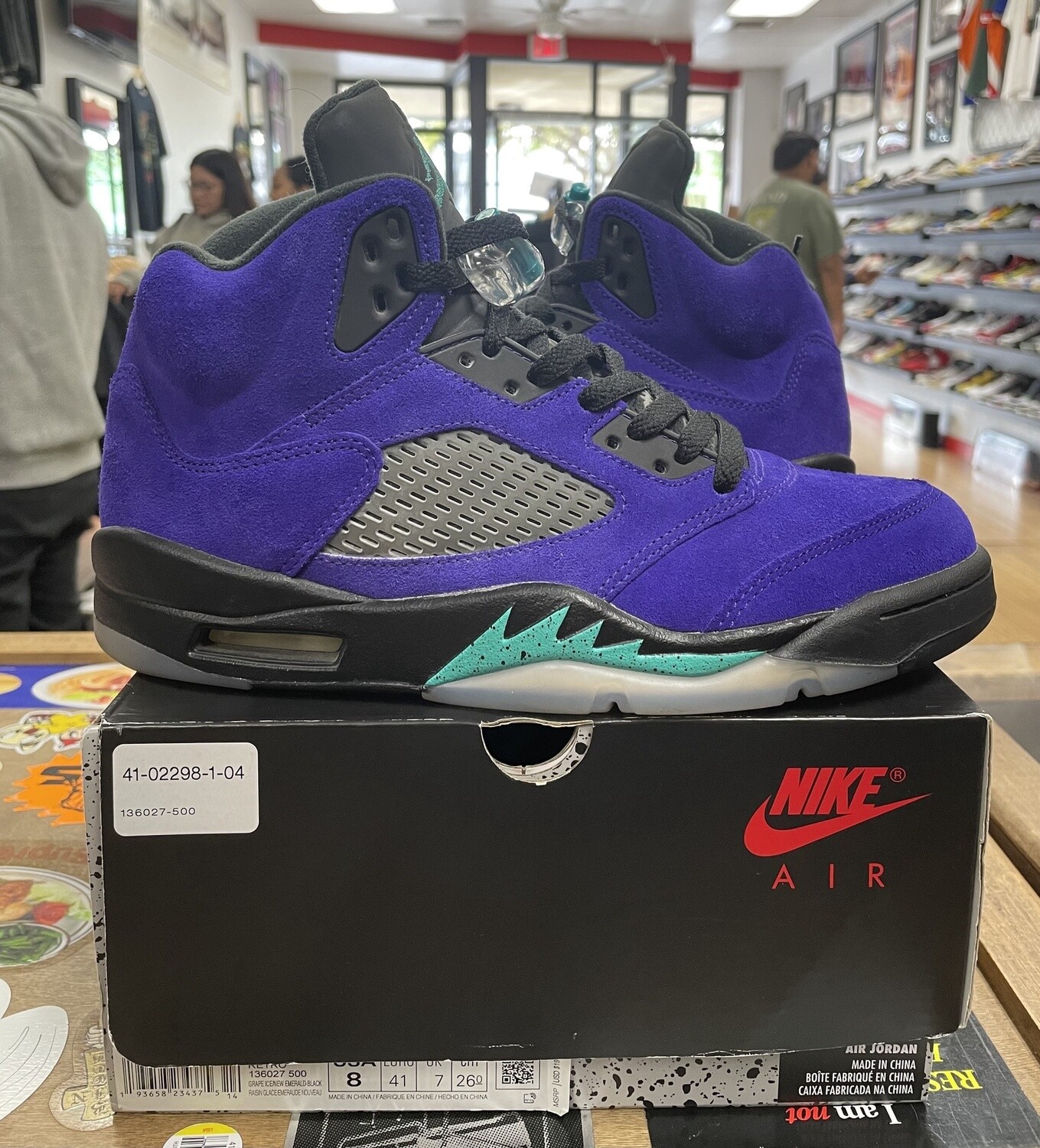 Pre Owned Jordan 5 Retro Alternate Grape Size 8