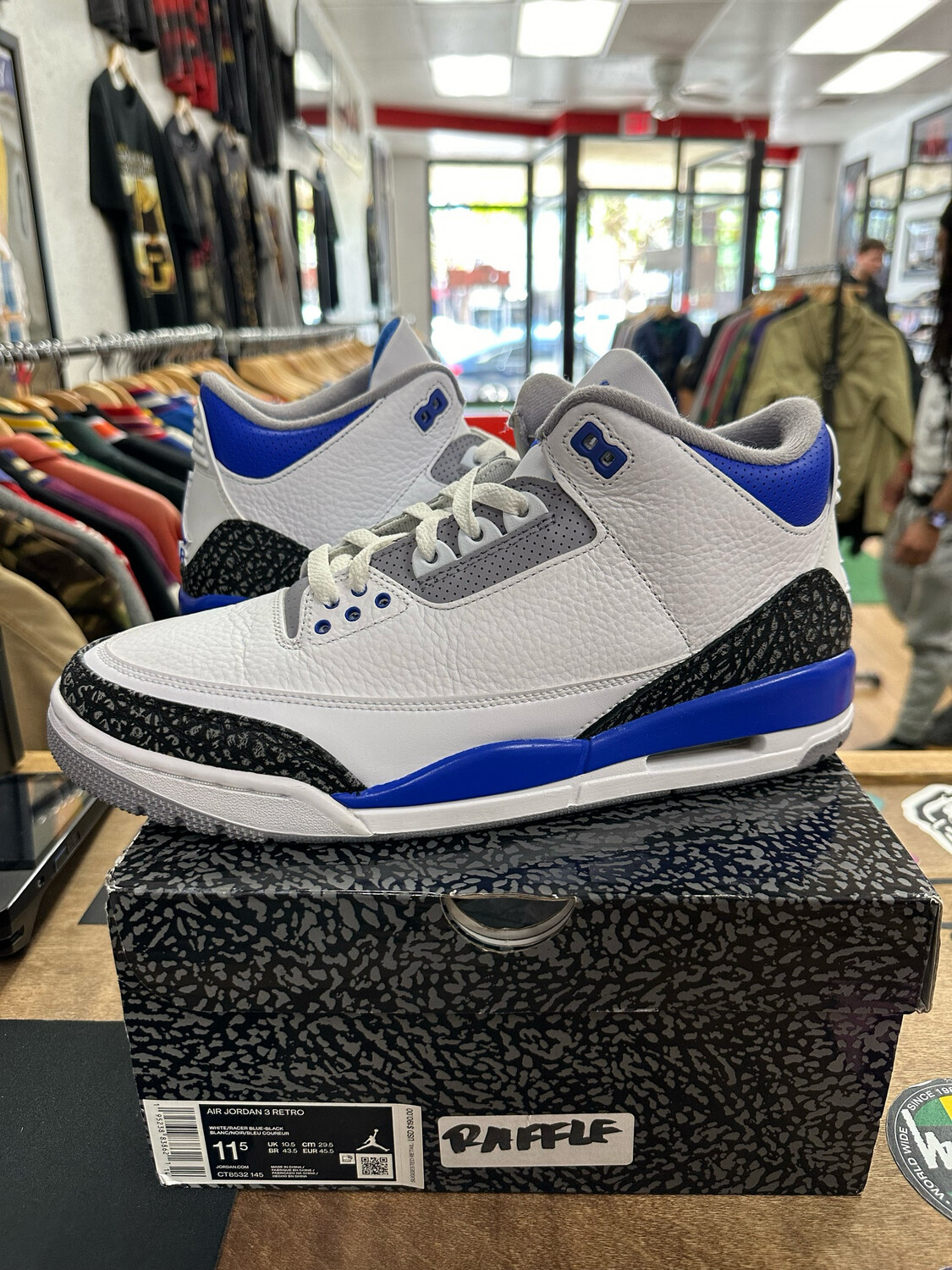 Pre-Owned Jordan 3 Racer Blue Size11.5