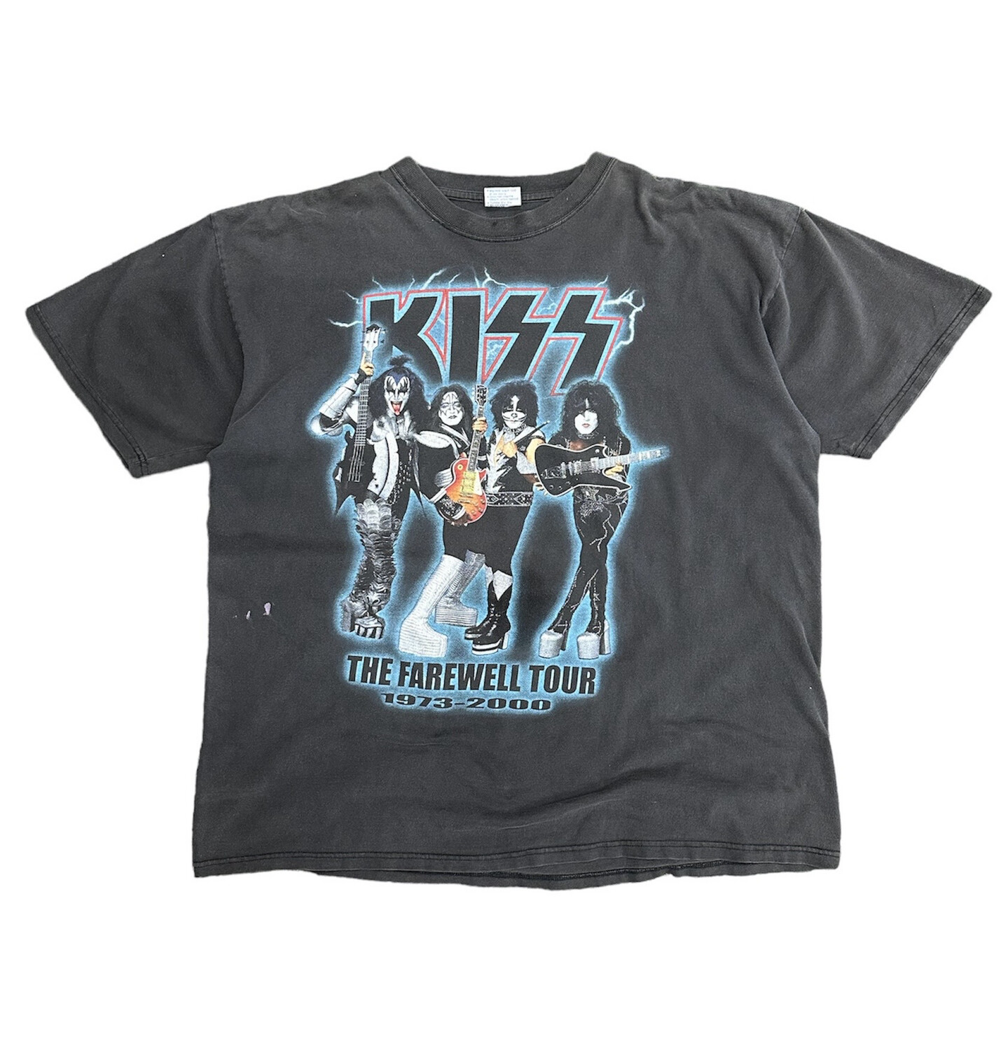 Vtg 2000 KISS Farewell Tour T Shirt Size XXL