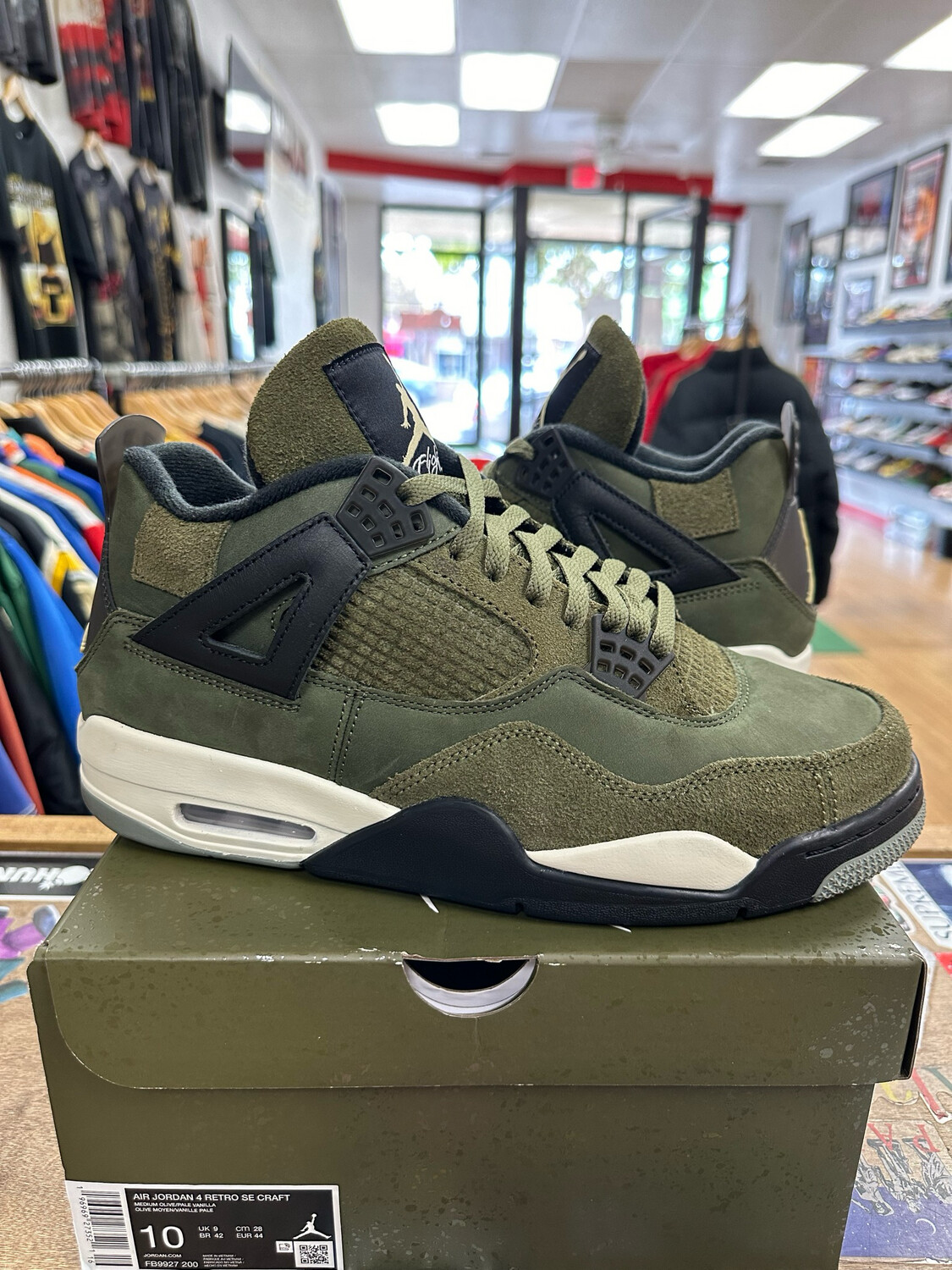 Pre-Owned Jordan 4 Craft Medium Olive Size 10