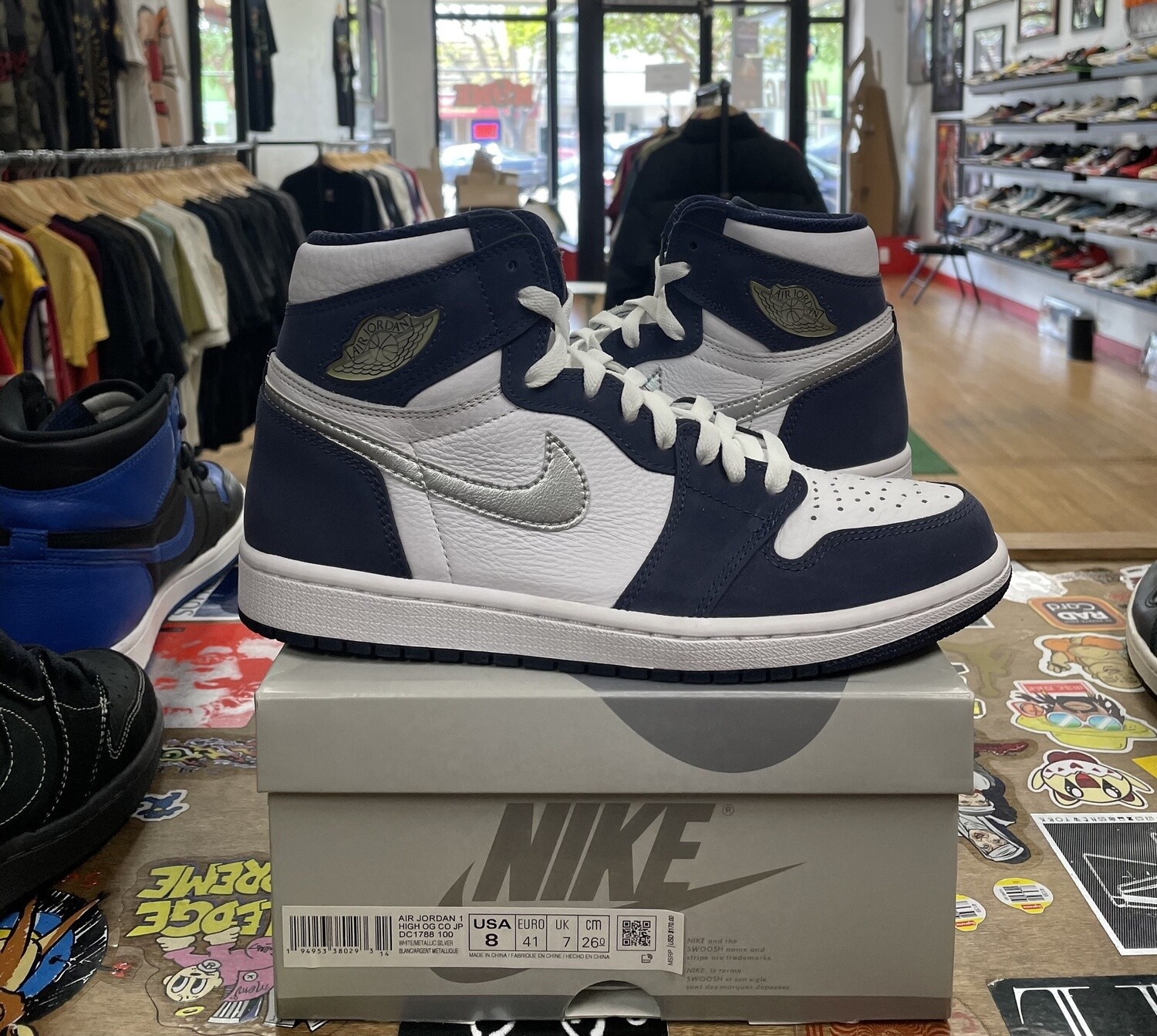 Jordan 1 CO.JP Midnight Navy Size 8 Pre Owned