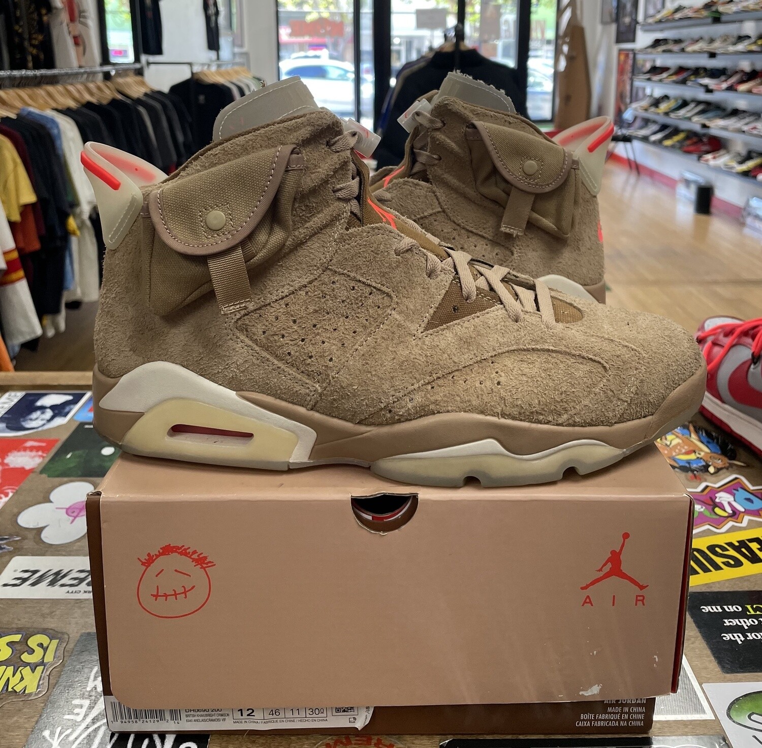 Pre-Owned Jordan 6 Travis Scott British Khaki Size 12