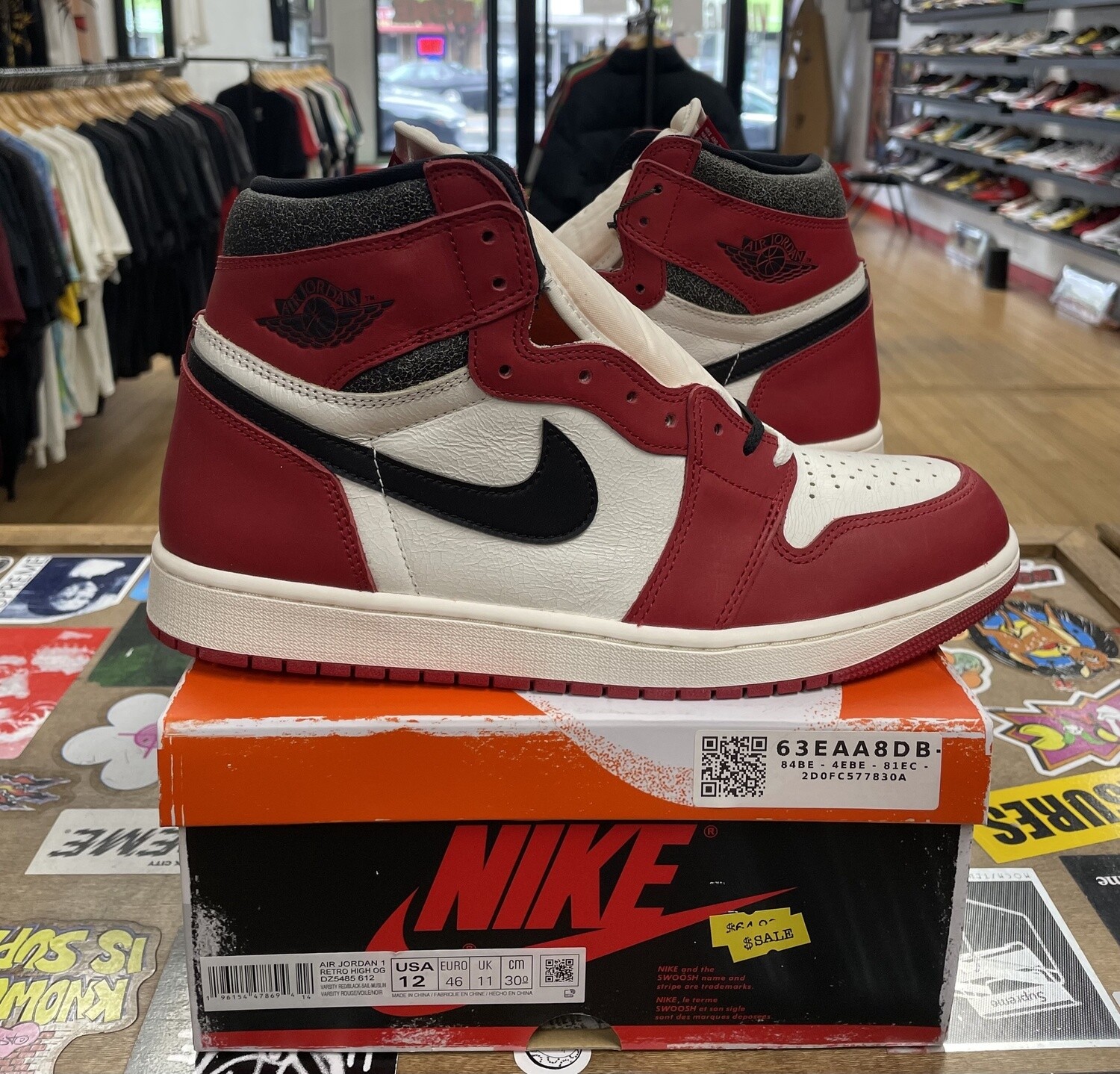 DS Jordan 1 Retro High OG Chicago Lost &amp; Found Size 12
