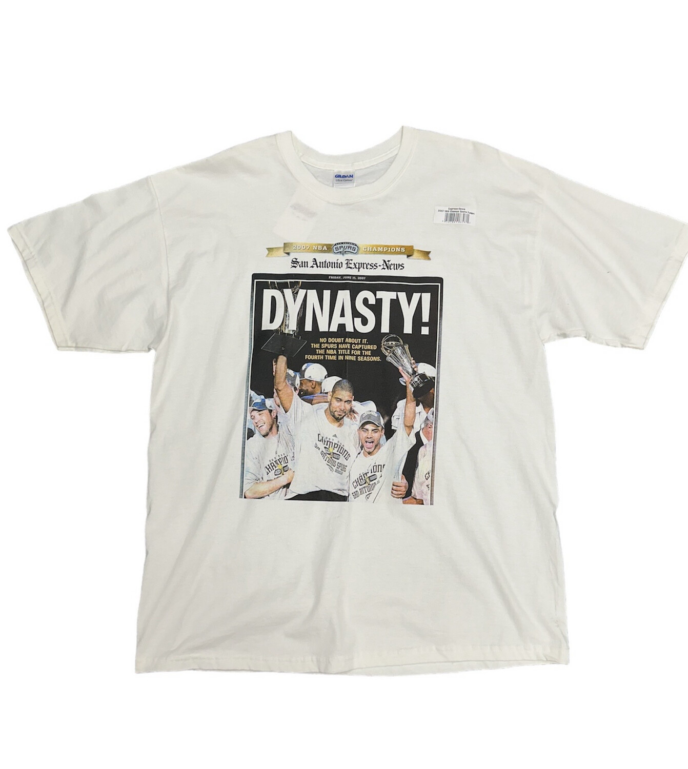 2007 San Antonio Spurs NBA Champs T Shirt Size XL