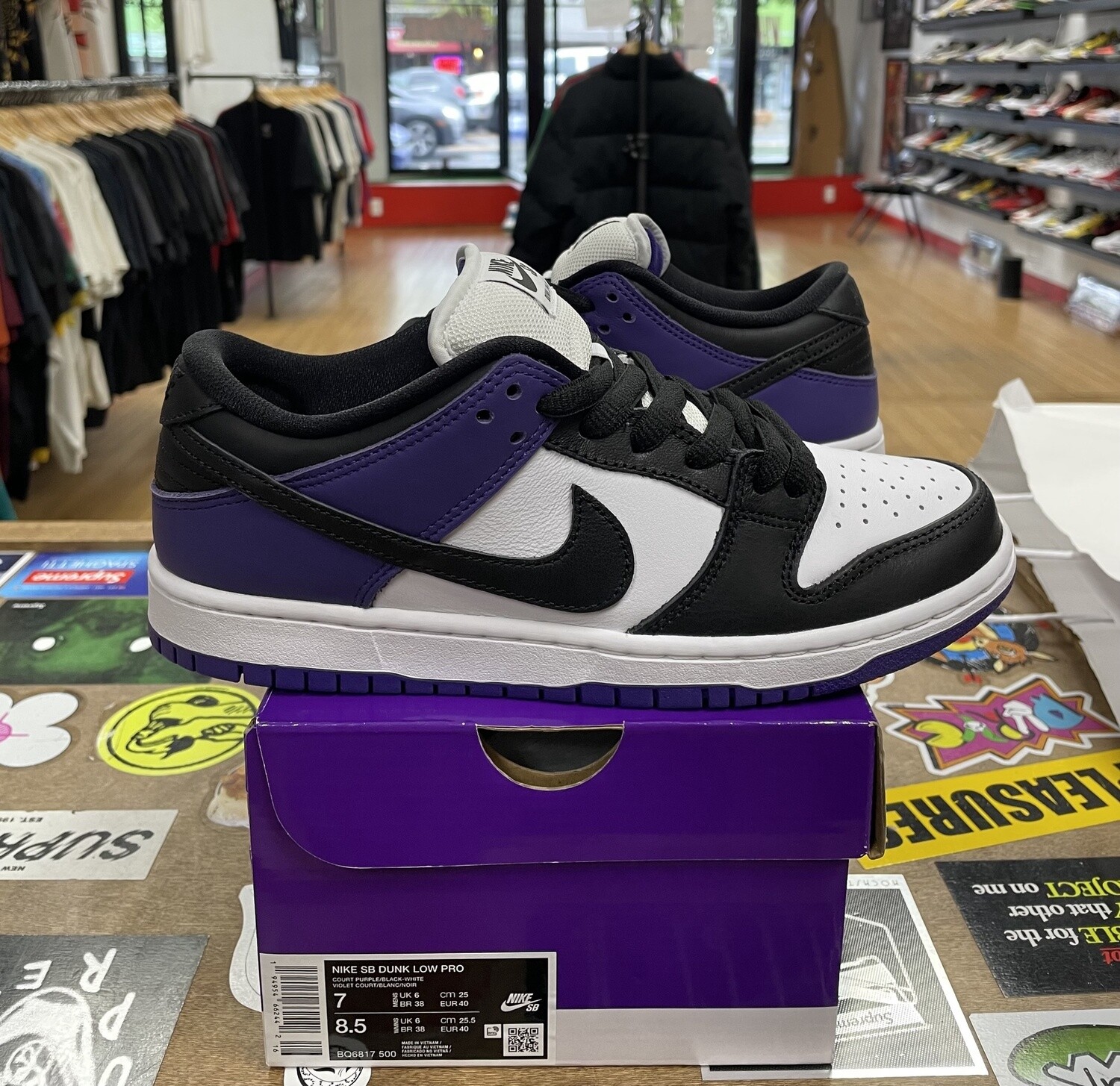 DS Nike SB Dunk Low Court Purple (2021/2024) Size 7