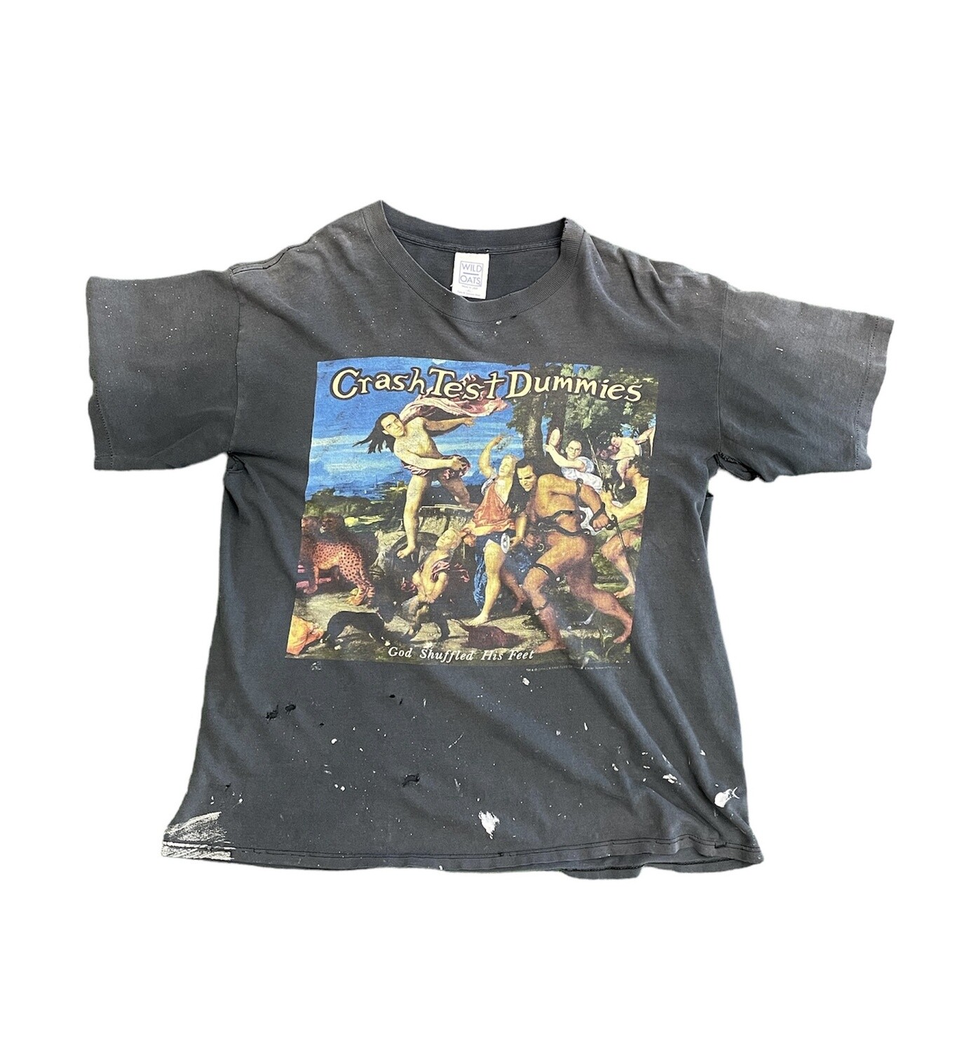 Vintage 90&#39;s Crash Test Dummies God Shuffles His Feet Tee Size XL