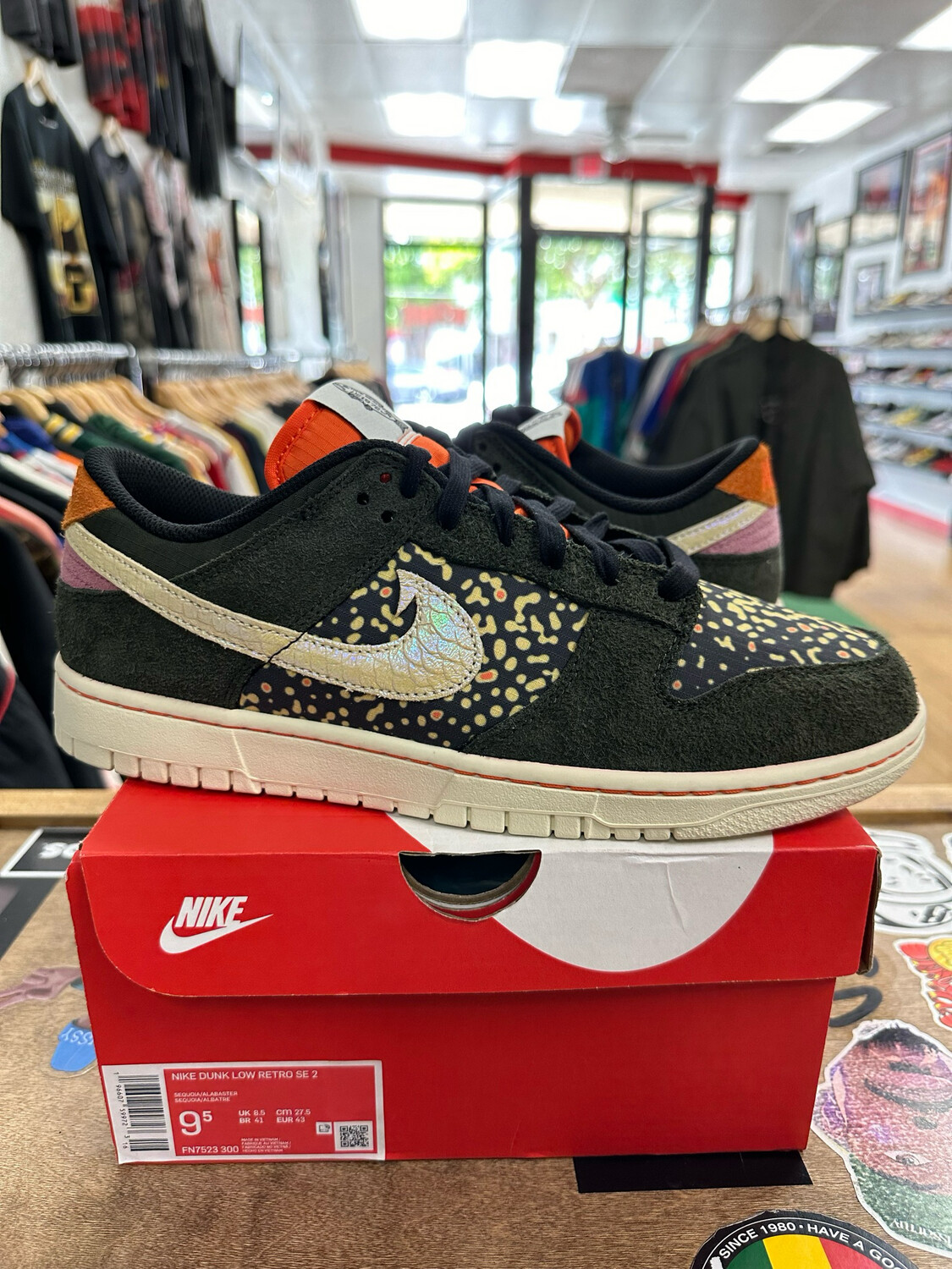 Nike Dunk Low SE Gone Fishing Rainbow Trout Size 9.5 Ds