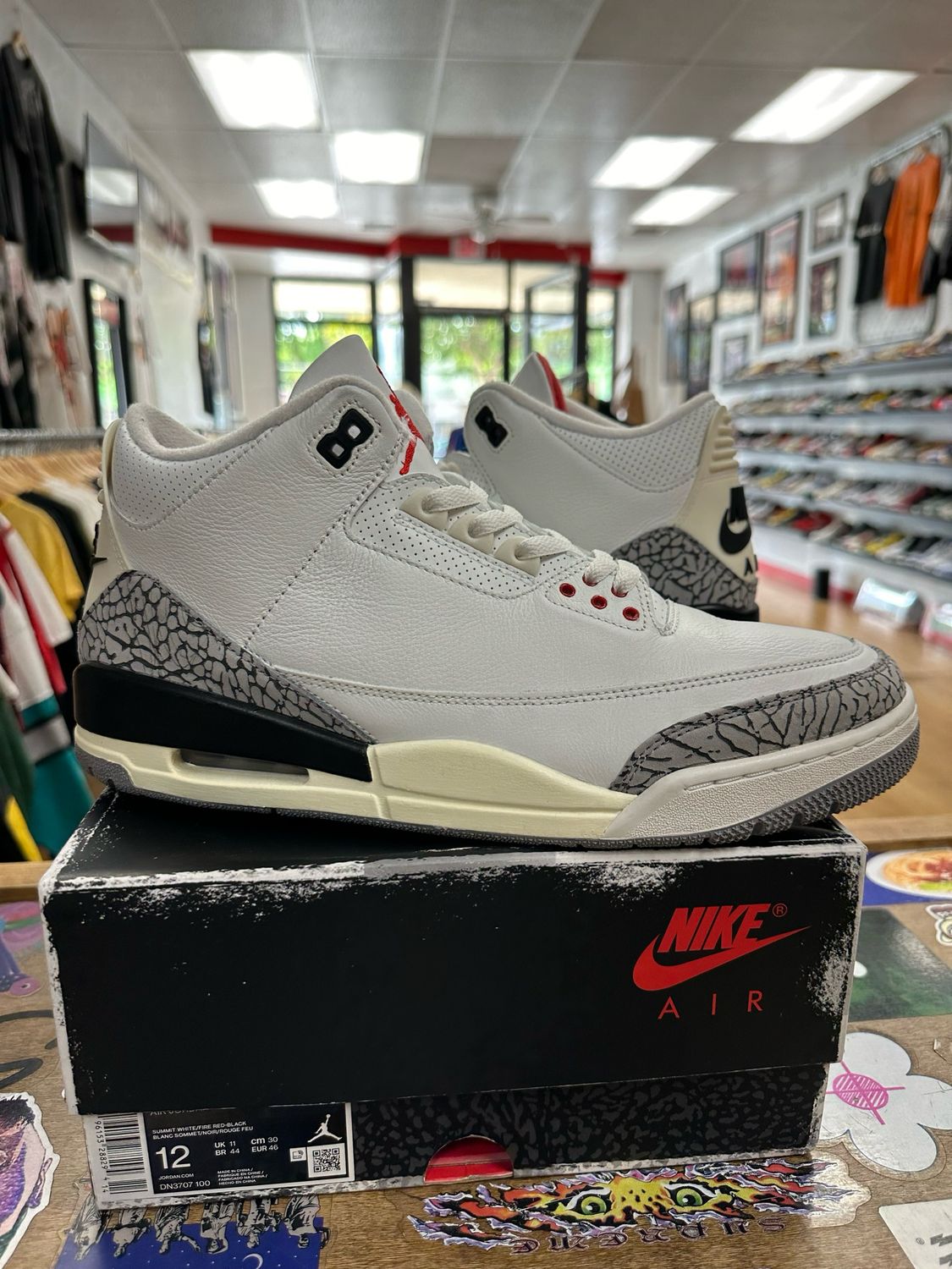 Jordan 3 White Cement Reimagined Size 12 Pre-Owned