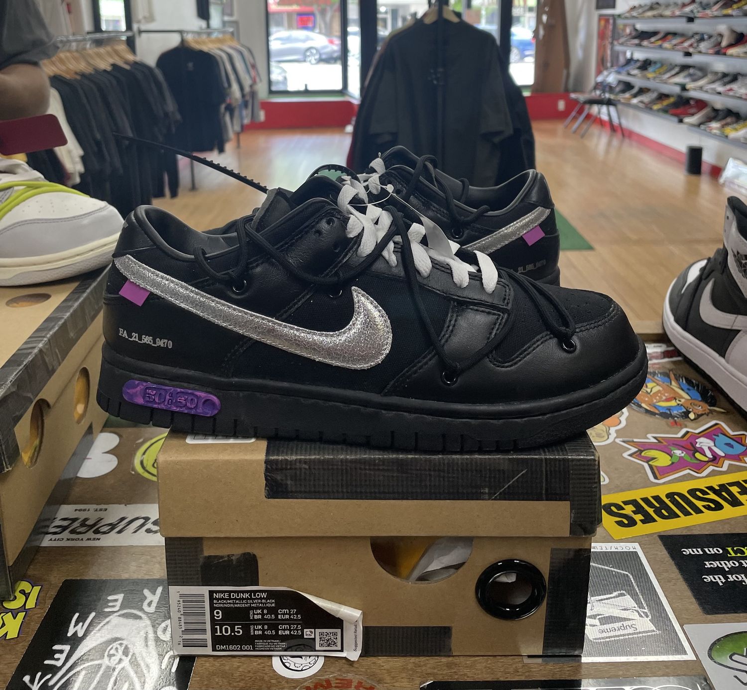 Nike Dunk Low Off-White Lot New 50 Size 9