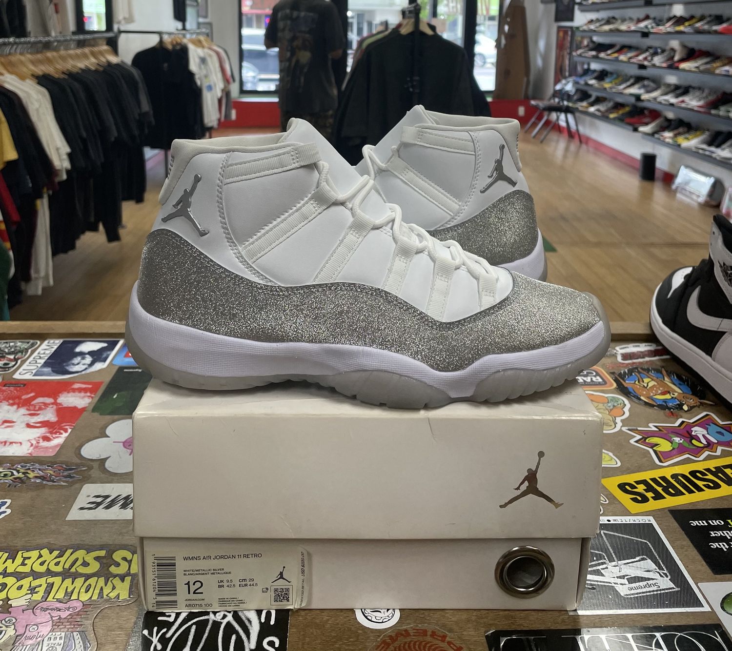 DS Jordan 11 Retro White Metallic Silver Size 12W