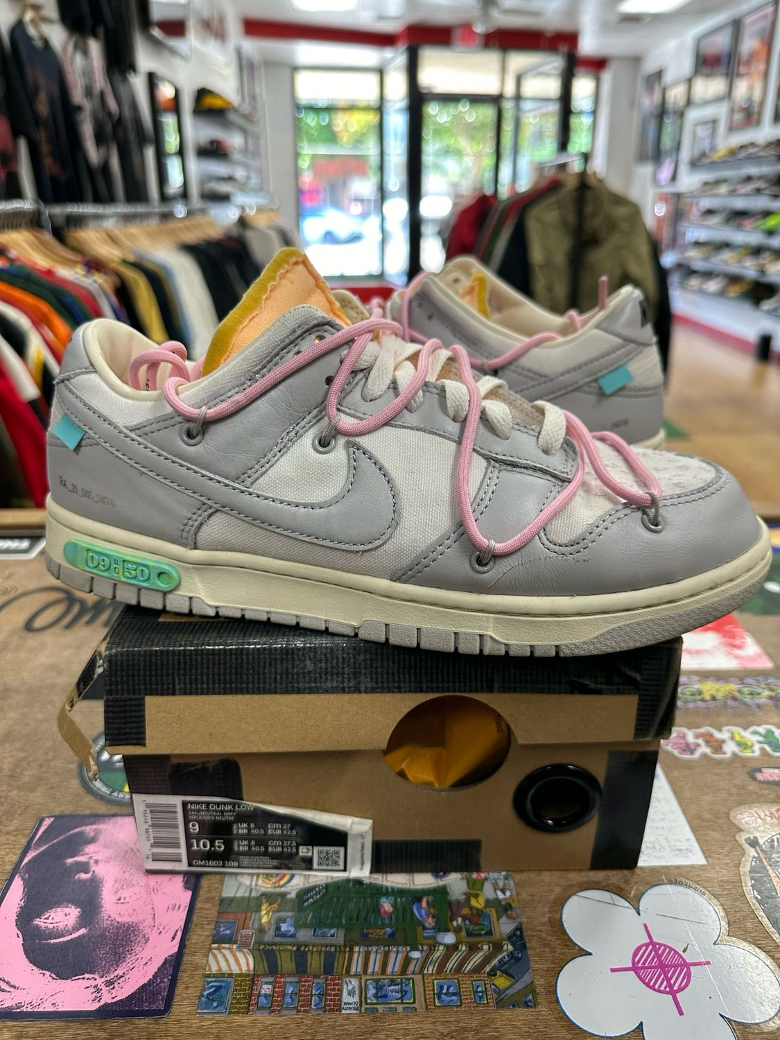 Nike Dunk Low Off White Lot 9 Size 9 Pre-Owned No Ziptie