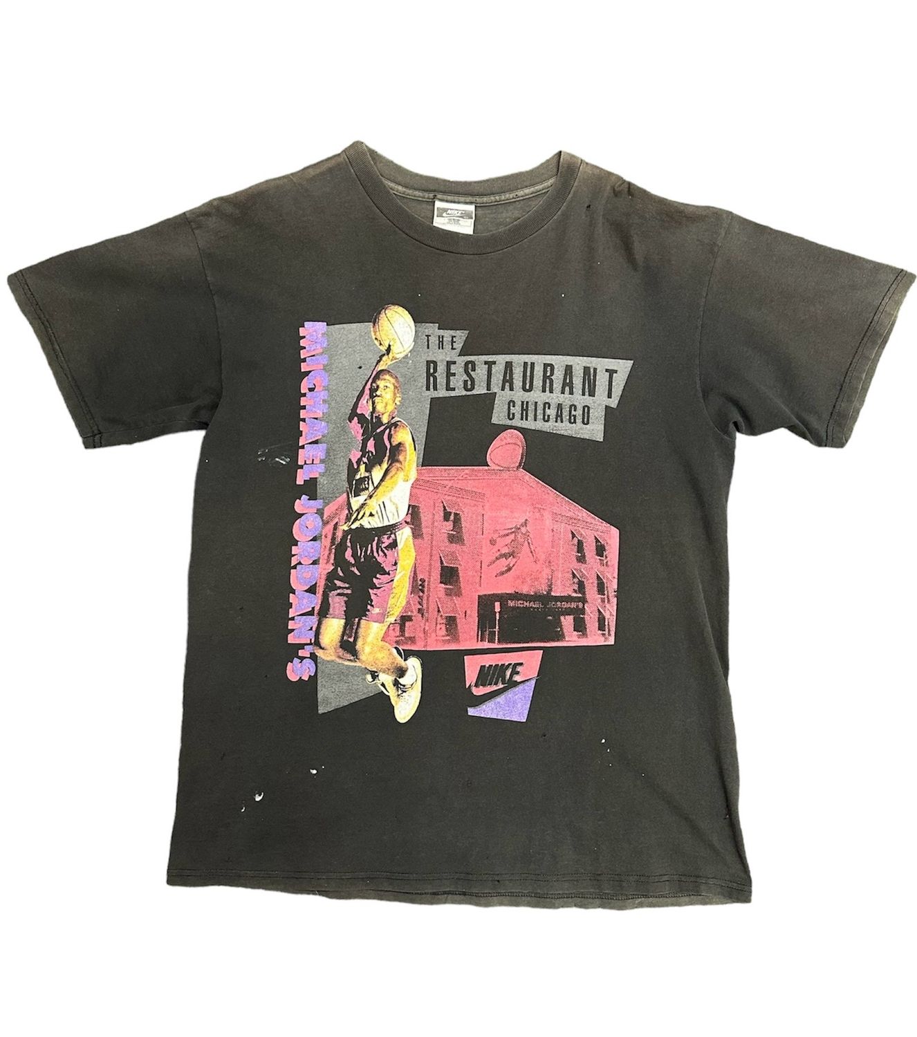 Vtg 90&#39;s Nike Michael Jordan The Restaurant T Shirt Size XL