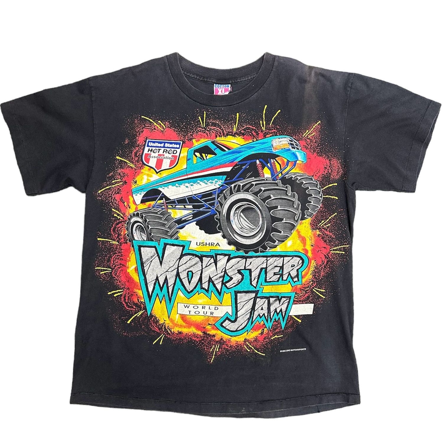 Vtg 1995 Monster Jam Tour T Shirt Size XL
