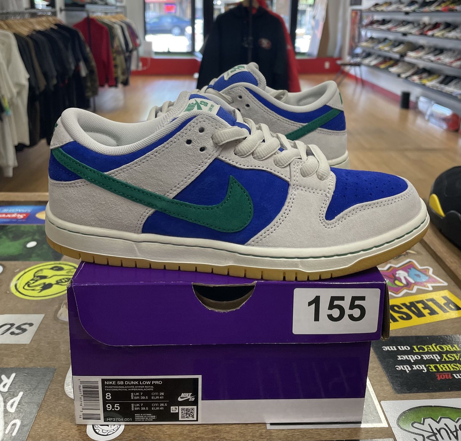Nike SB Dunk Low Hyper Royal Malachite Size 8 DS
