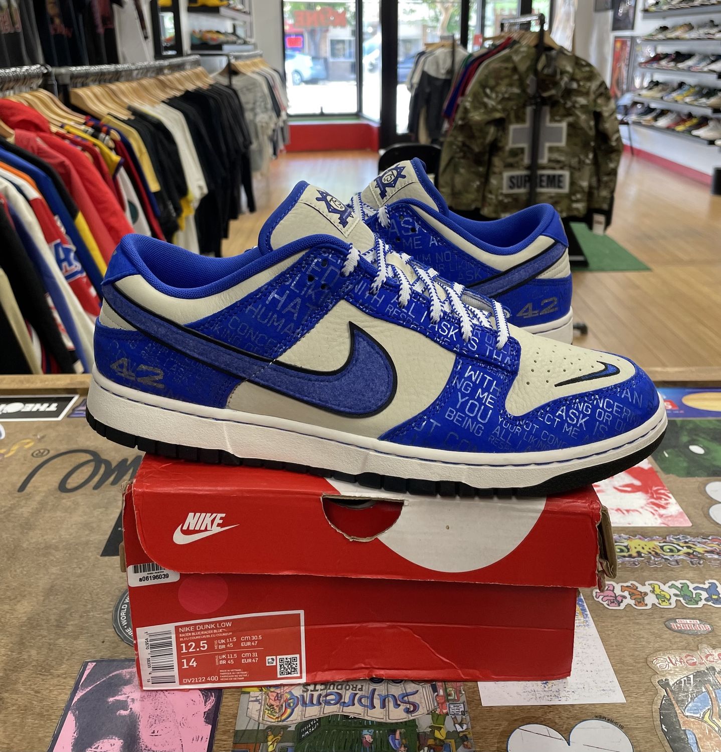 Pre Owned Nike Dunk Low Jackie Robinson Size 12.5