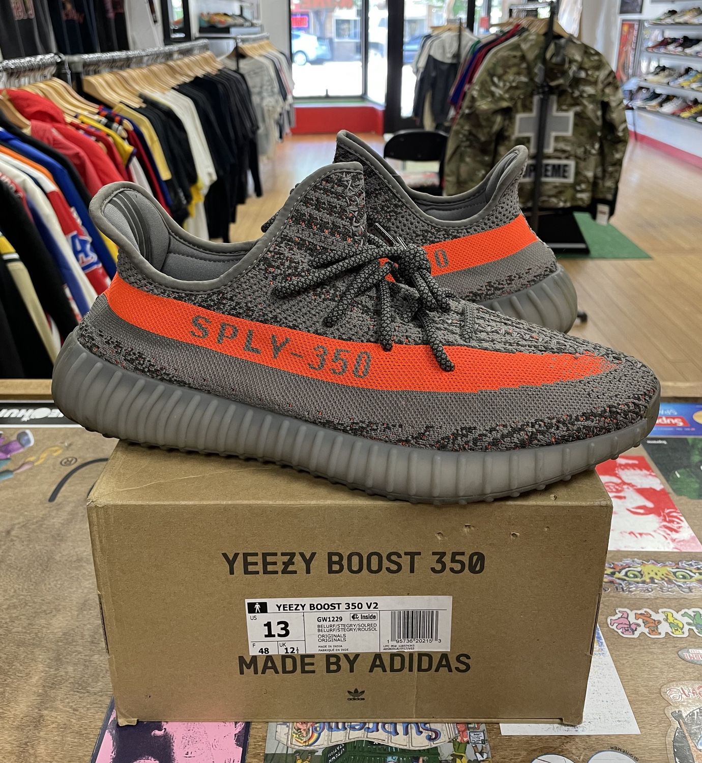 Pre Owned Adidas Yeezy Boost 350 V2 Beluga Reflective Size 13