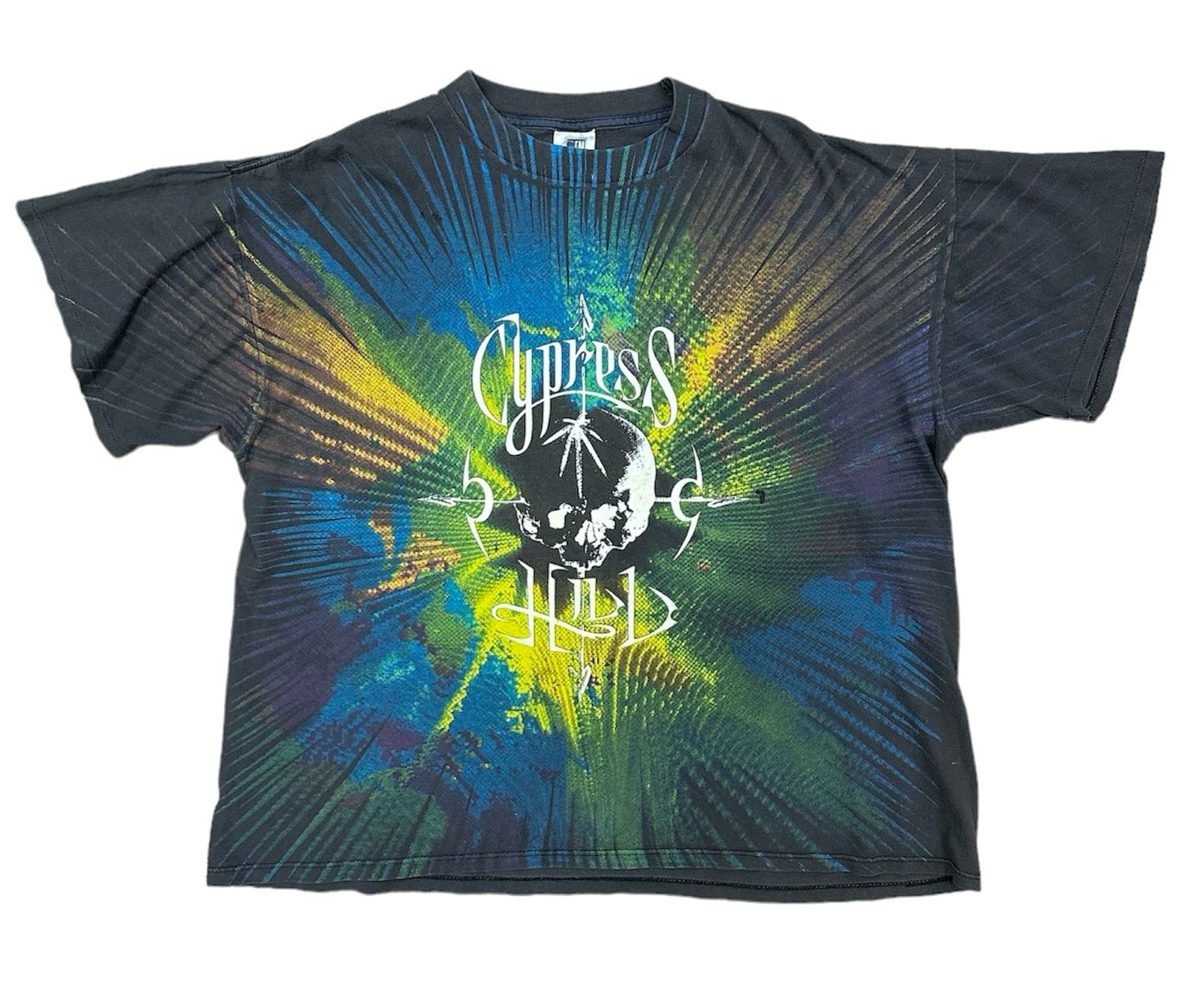 Vtg 90&#39;s Cypress Hill AOP T Shirt Size XL