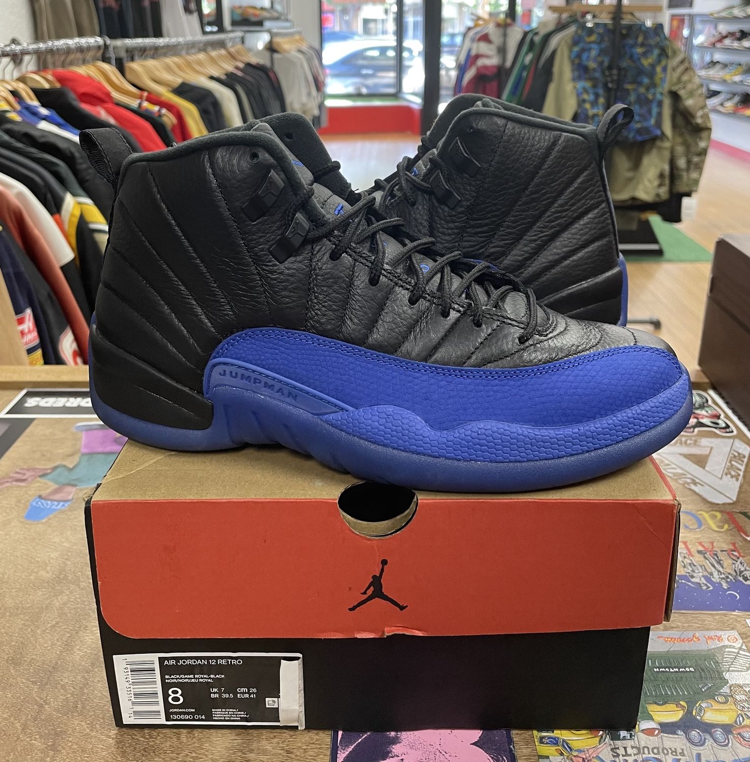 Jordan 12 Black Game Royal Size 8 Pre-Owned