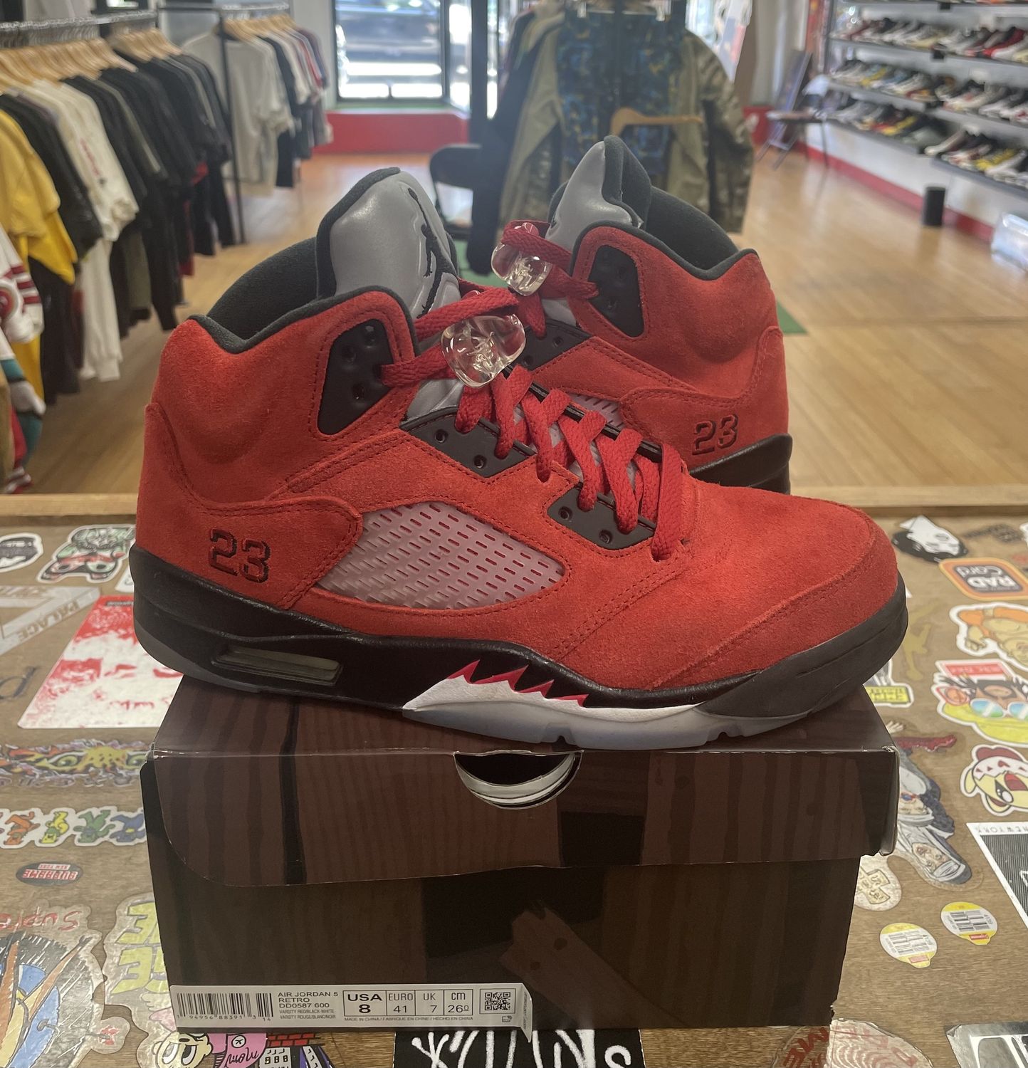 Jordan 5 Retro Raging Bull Red Size 8 Pre Owned