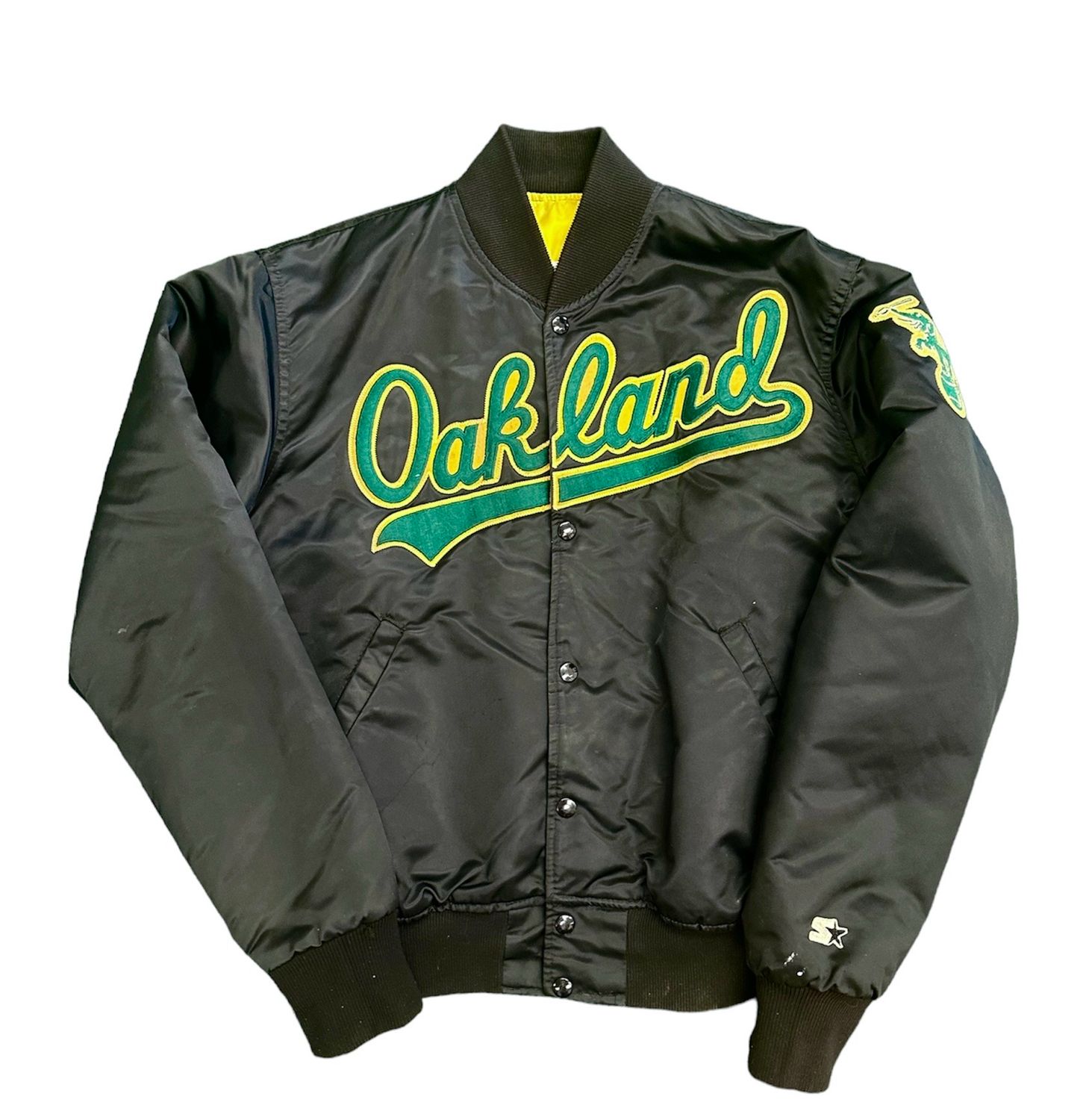 Vtg 90&#39;s Oakland A&#39;s Starter Satin jacket Size L