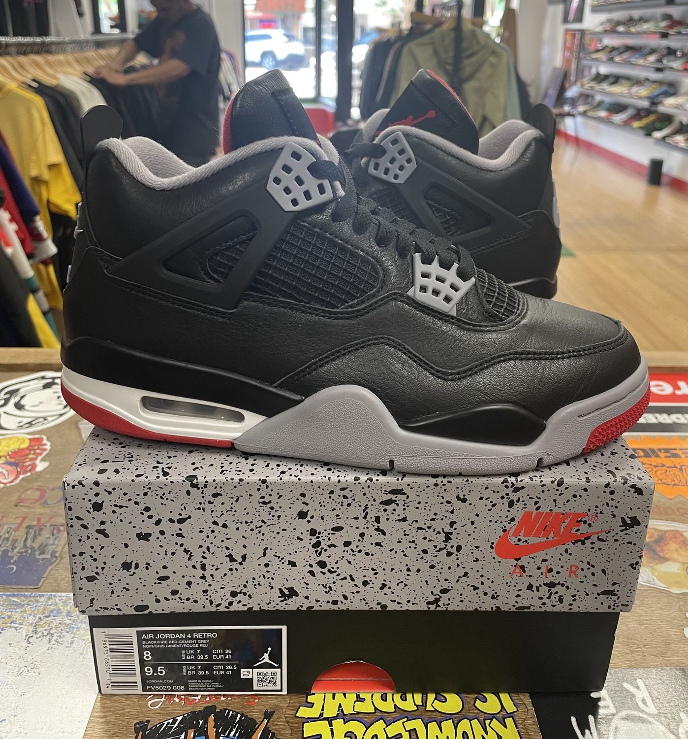 Air Jordan 4 Bred Reimagined pre owned size 8